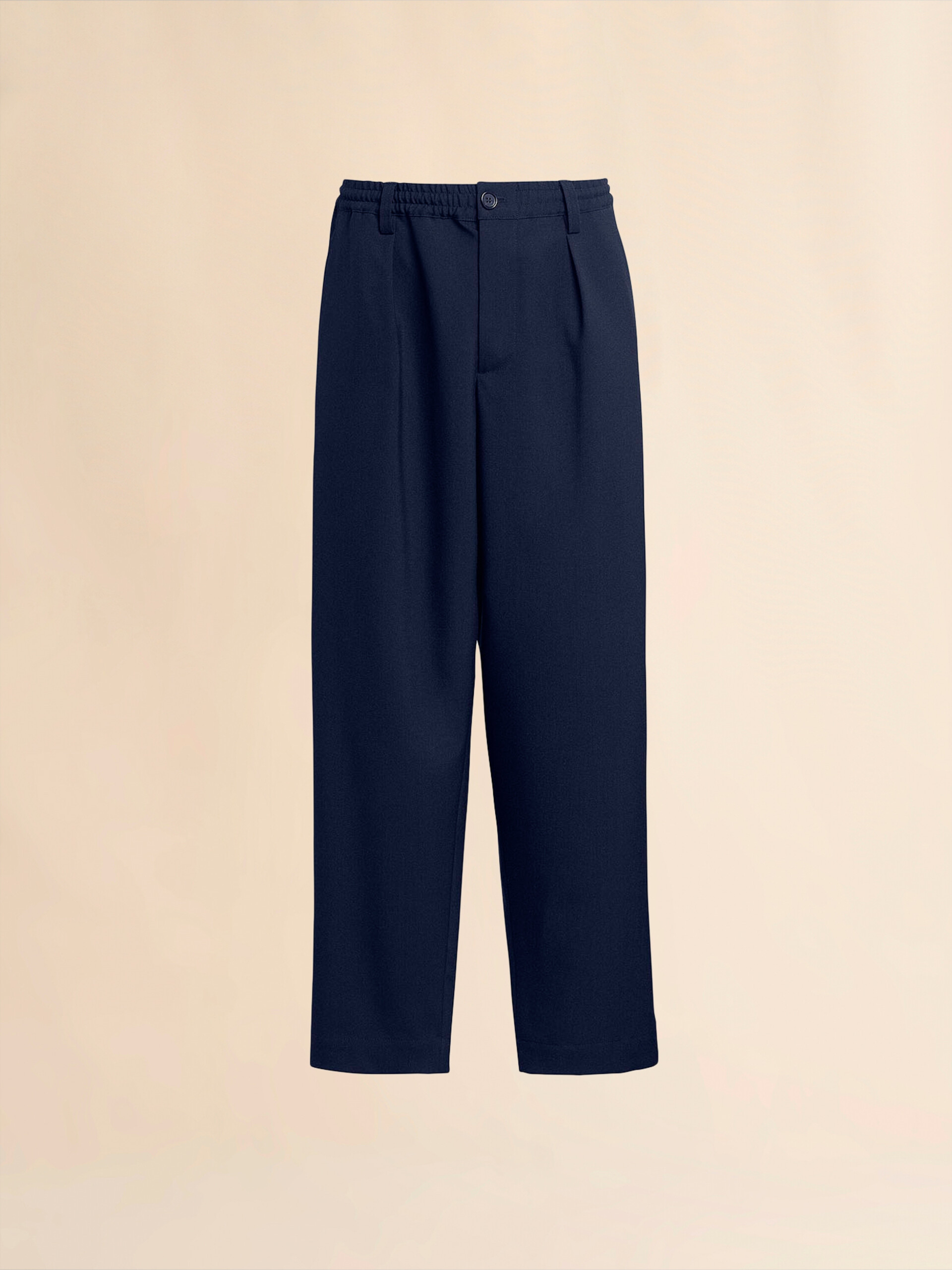 Blue cropped trousers in tropical wool - Pants - Image 1