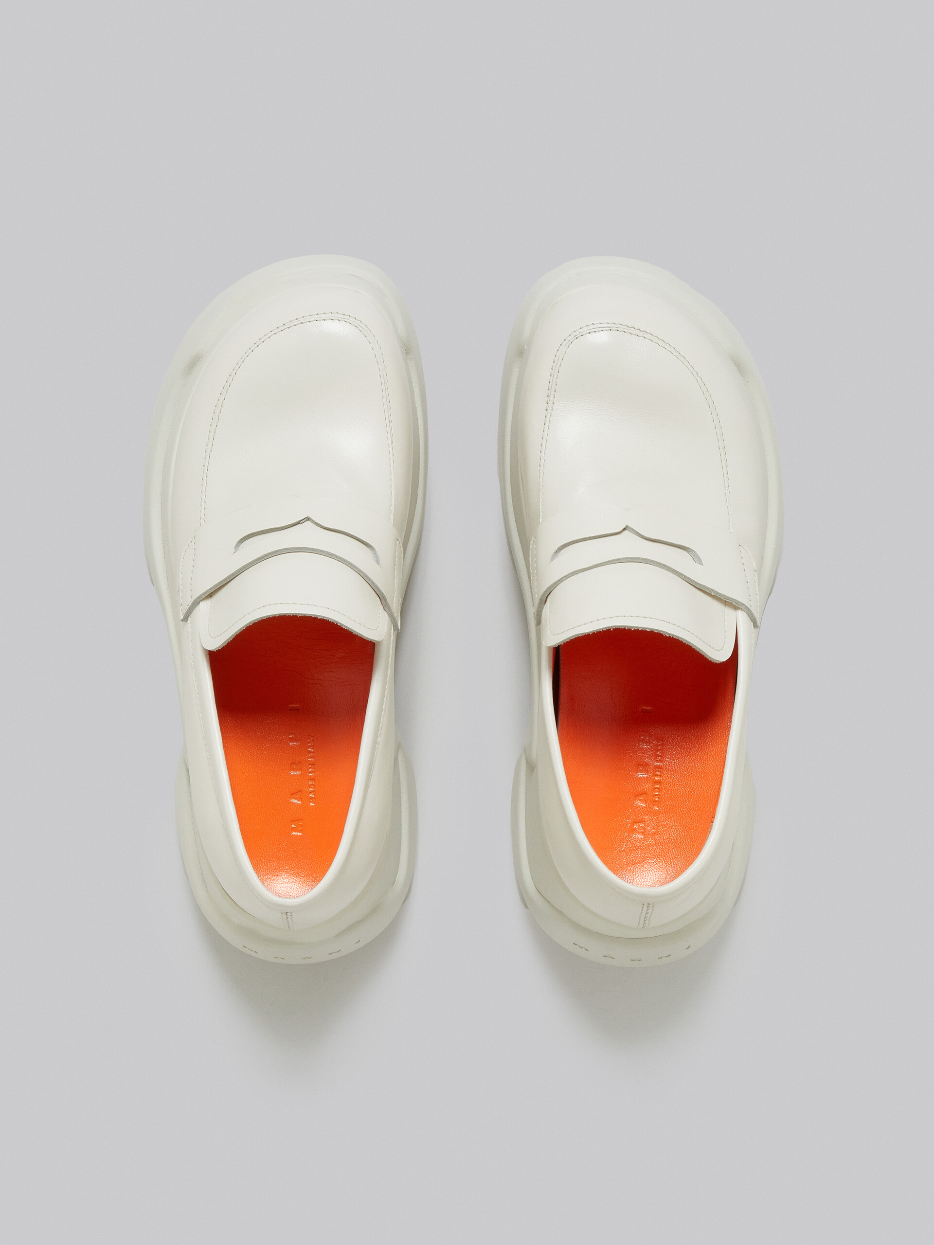 White leather Aras 23 chunky mocassin - Mocassin - Image 4