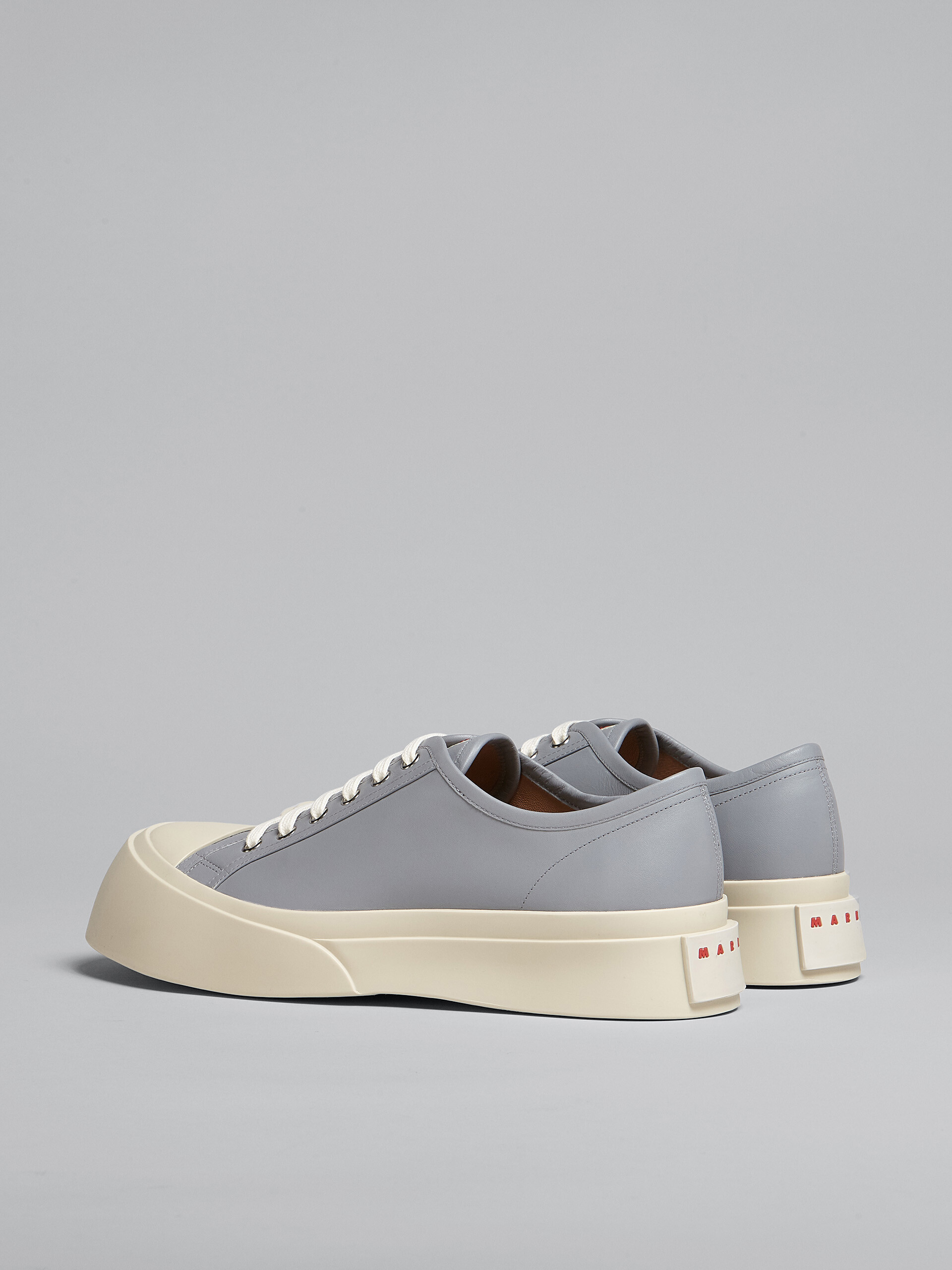 Grey nappa leather PABLO sneaker - Sneakers - Image 3