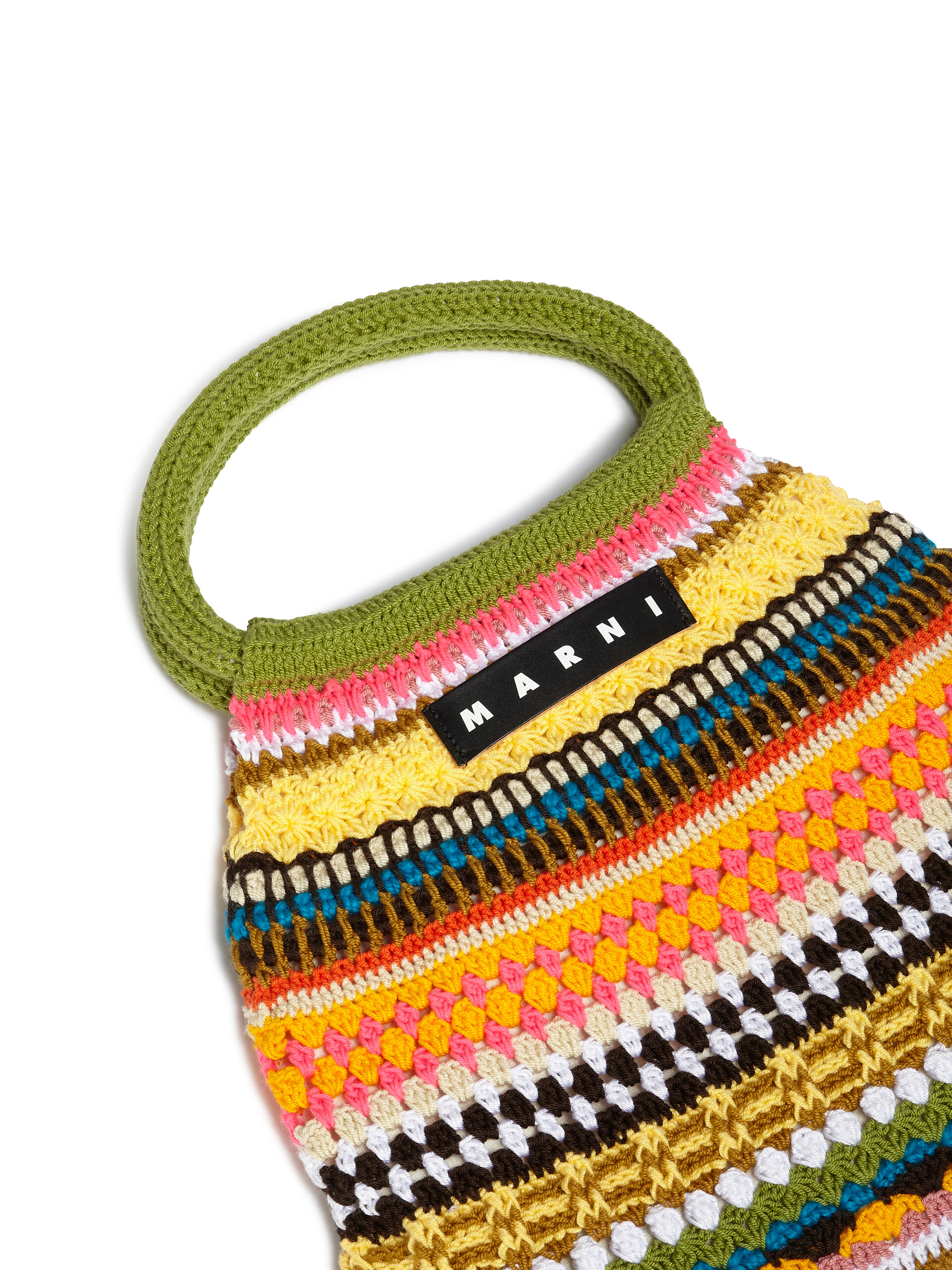 MARNI MARKET GRANNY bag in green crochet - Bags - Image 4