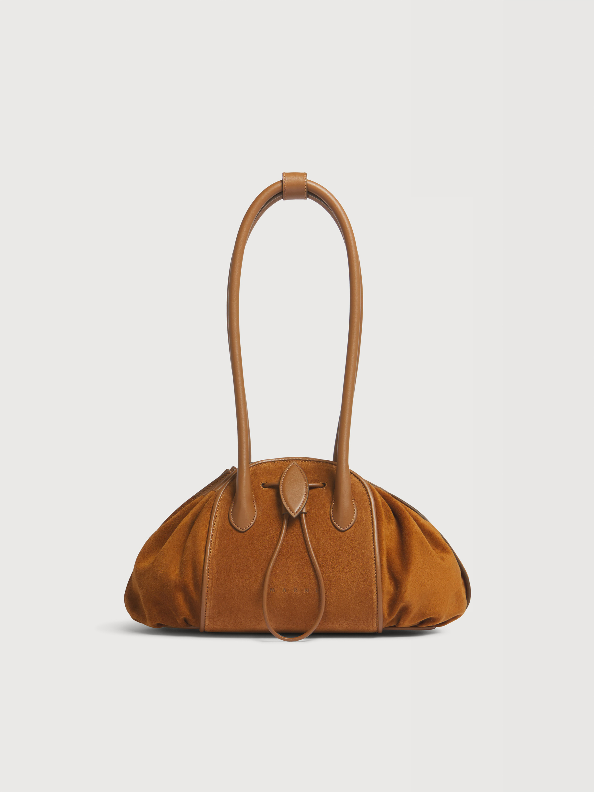 Brown Suede Tulipea Shoulder bag - Shopping Bags - Image 1