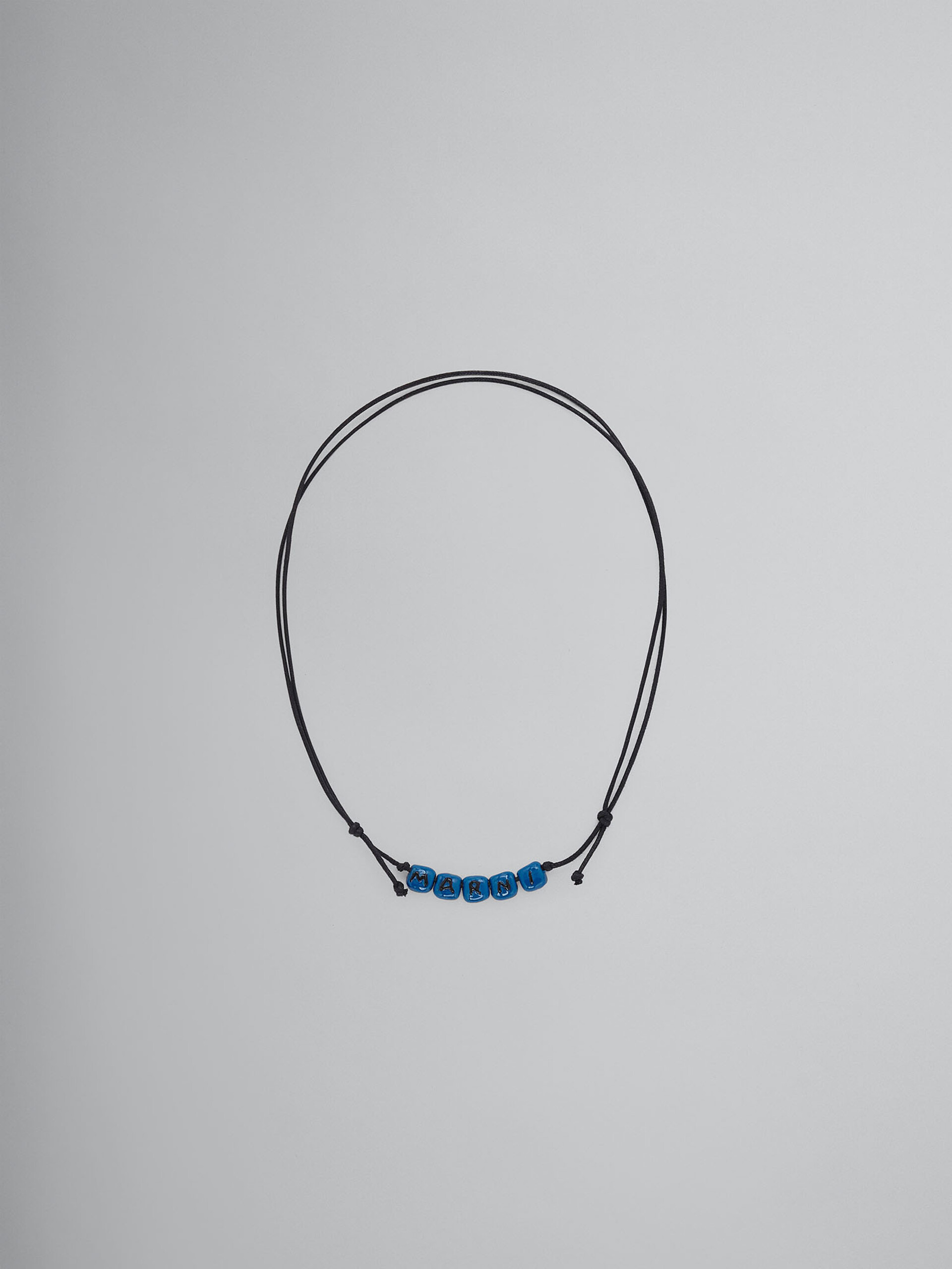Collier bleu avec logo - Colliers - Image 1
