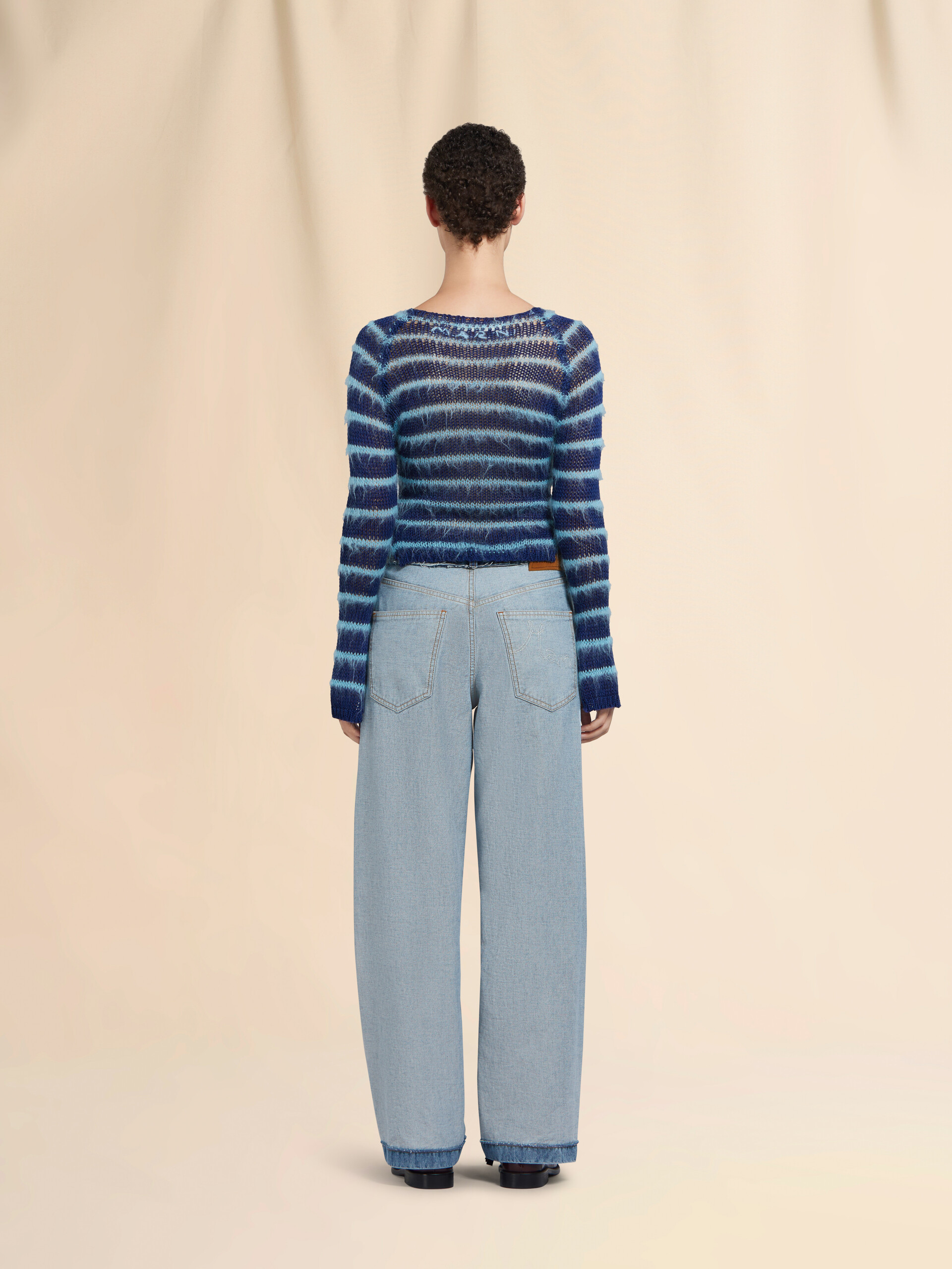 Blue inside-out denim carrot-fit jeans - Pants - Image 3