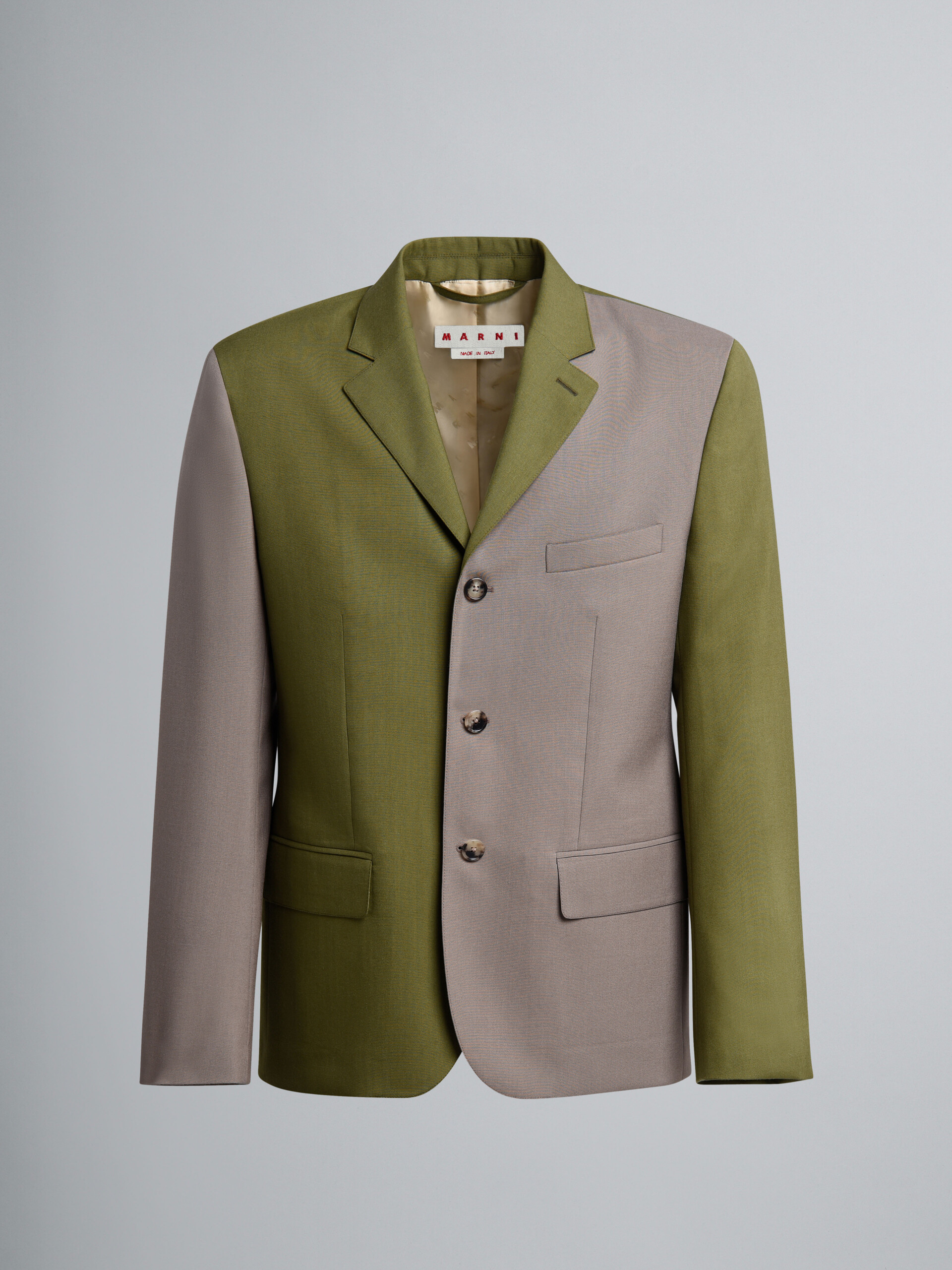 Colourblock tropical wool jacket - Jackets - Image 1