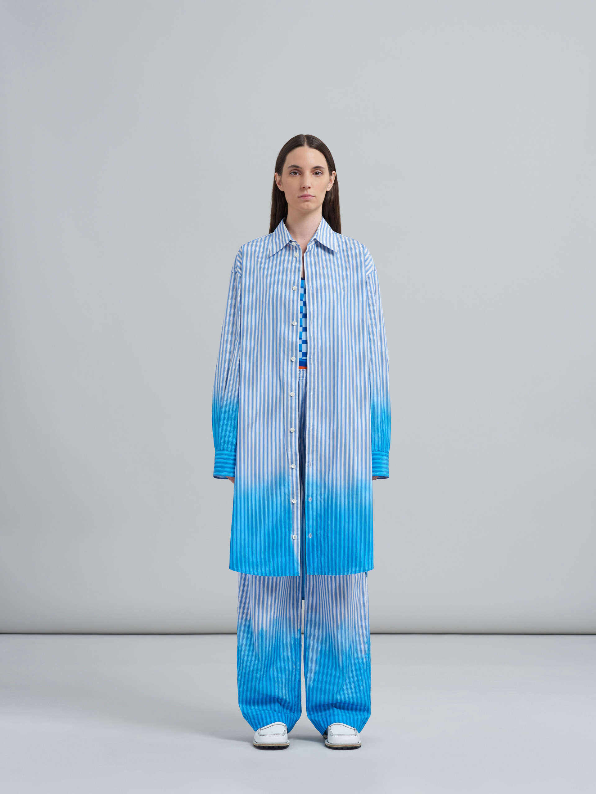 Dip-dyed poplin dress - Dresses - Image 2
