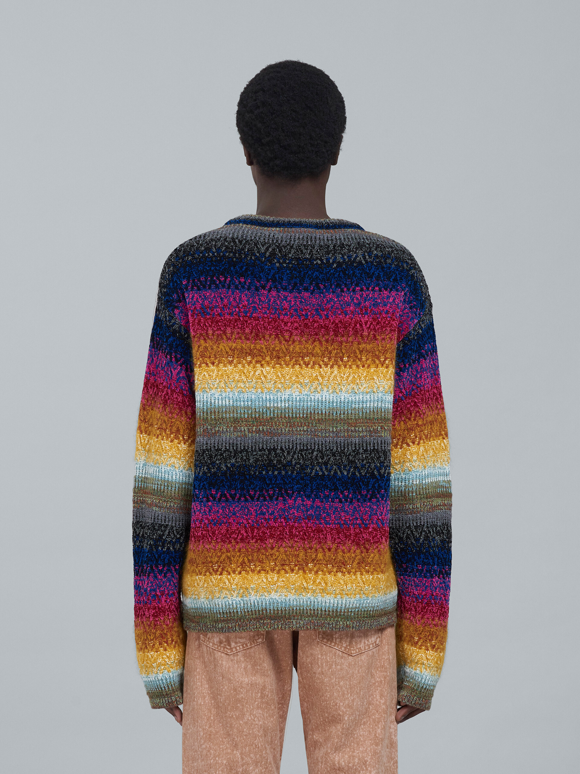 Viscose wool crewneck sweater - Pullovers - Image 3