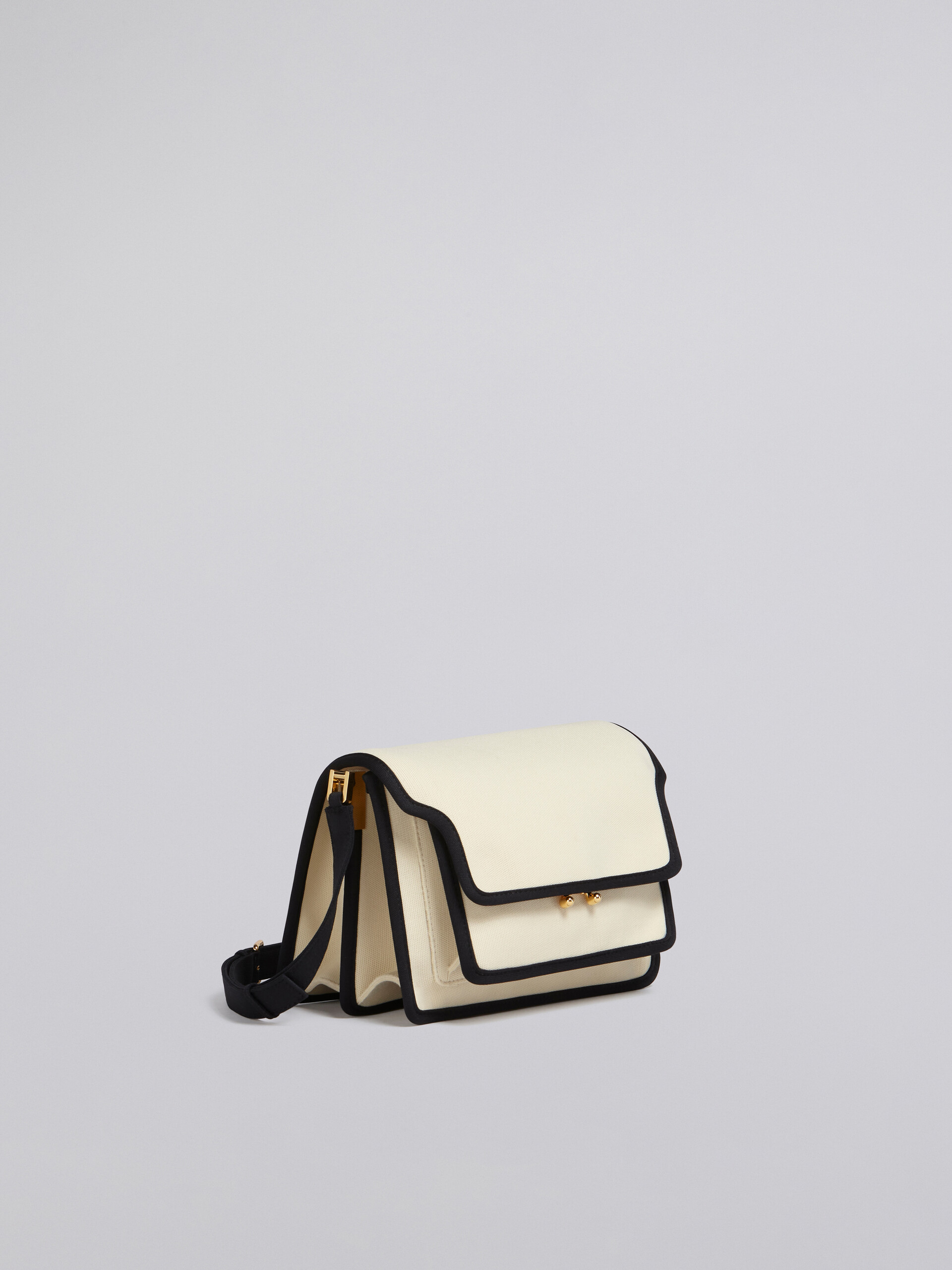 TRUNK SOFT medium bag in white jacquard - Shoulder Bag - Image 6