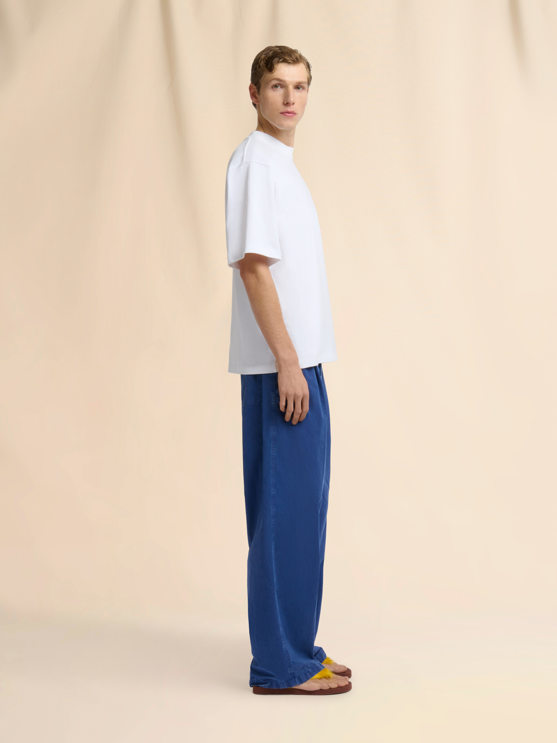 ホワイト コントラストポケット付きコットンTシャツ - シャツ - Image 5