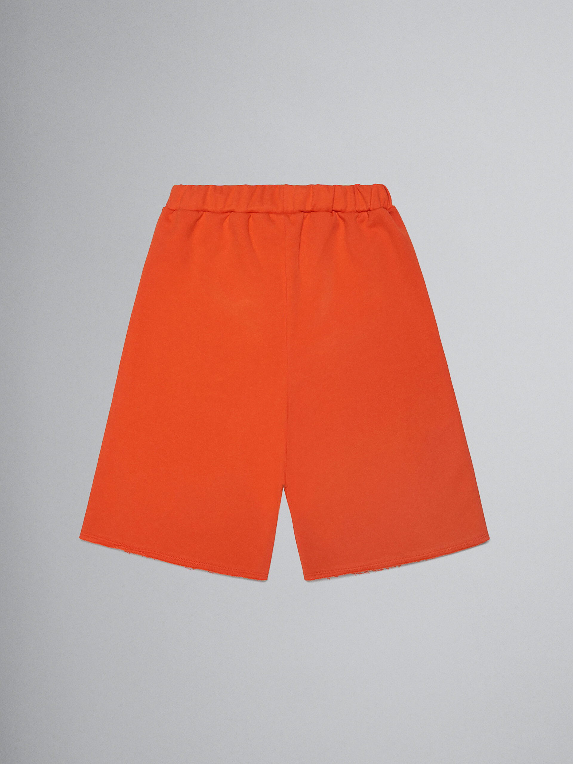 Orange fleece shorts with Brush logo - Pants - Image 2