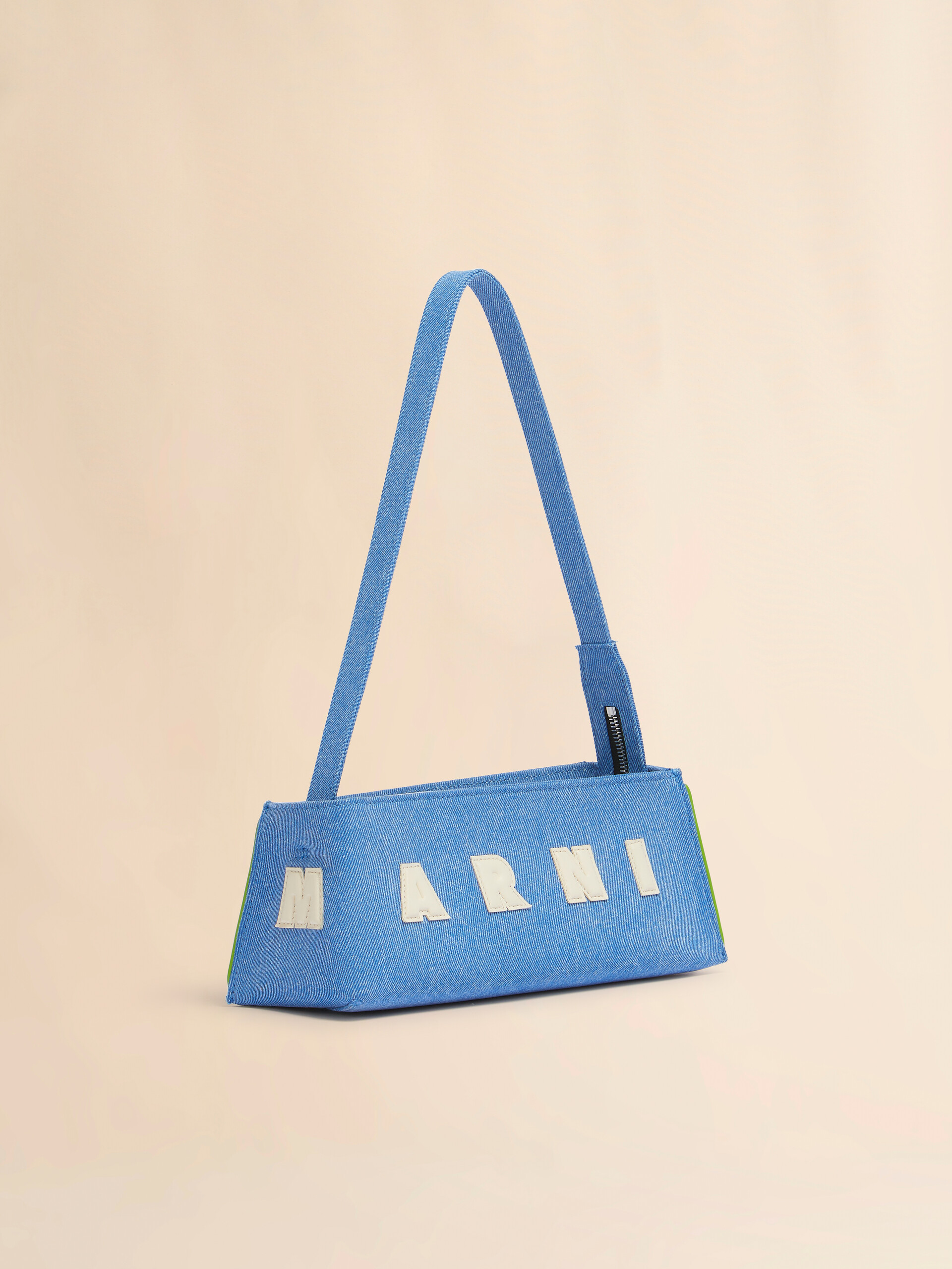 Blue denim Museo baguette bag - Shoulder Bags - Image 1