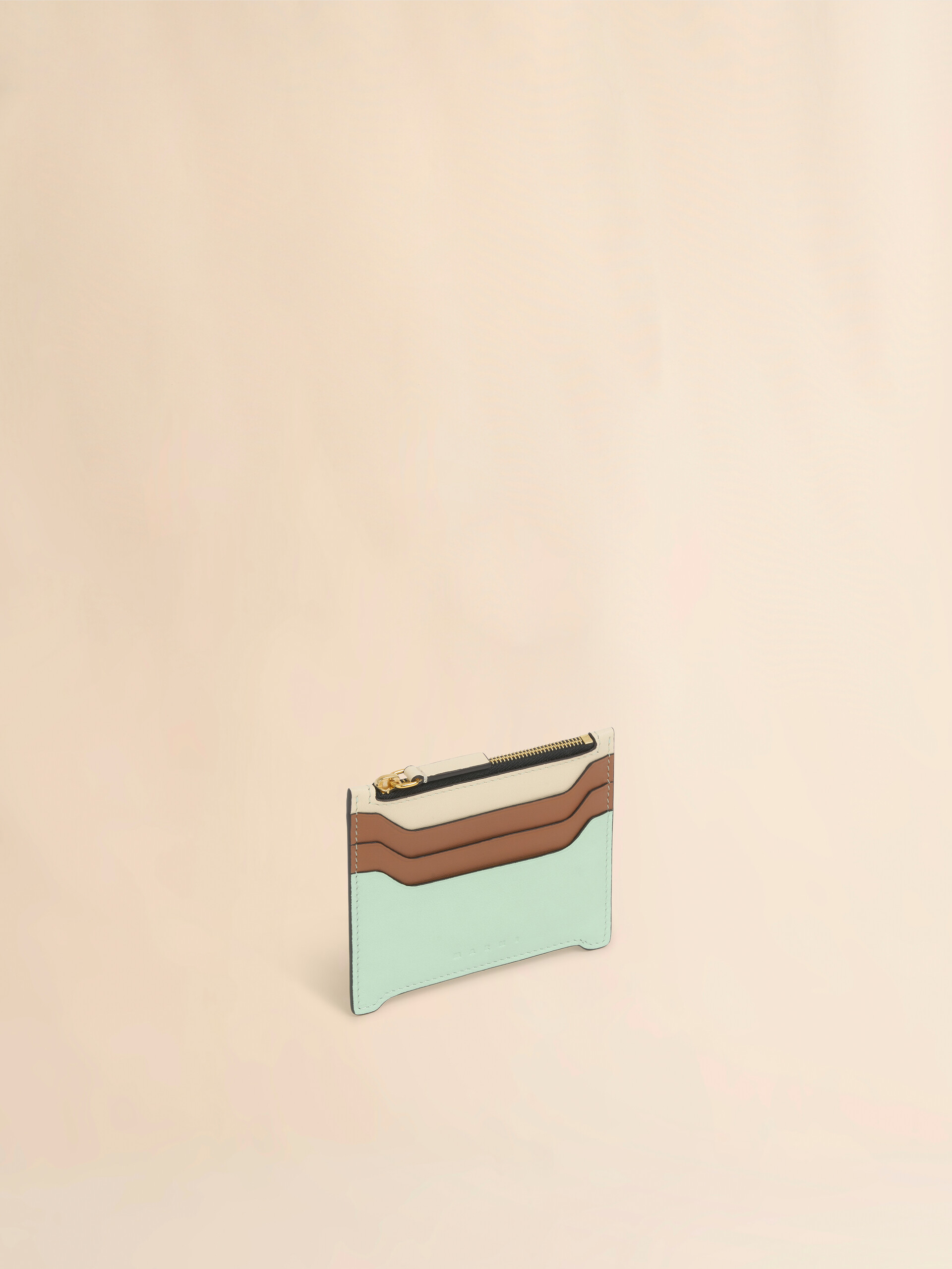 ブルー、ライトブルー ベージュ レザー製 Trunkaroo カードホルダー - 財布 - Image 2