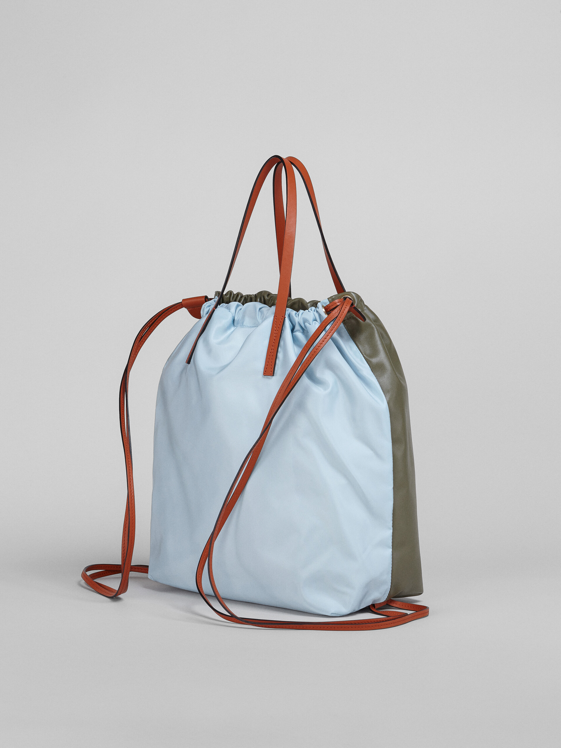Calf leather and eco nylon backpack - Backpacks - Image 3