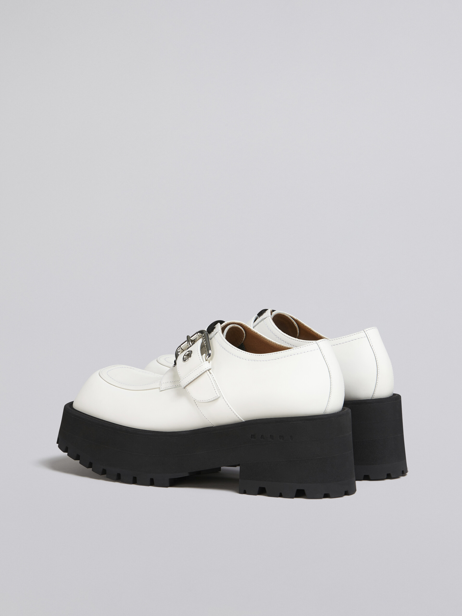 White soft calf leather moccasin - Lace-ups - Image 3
