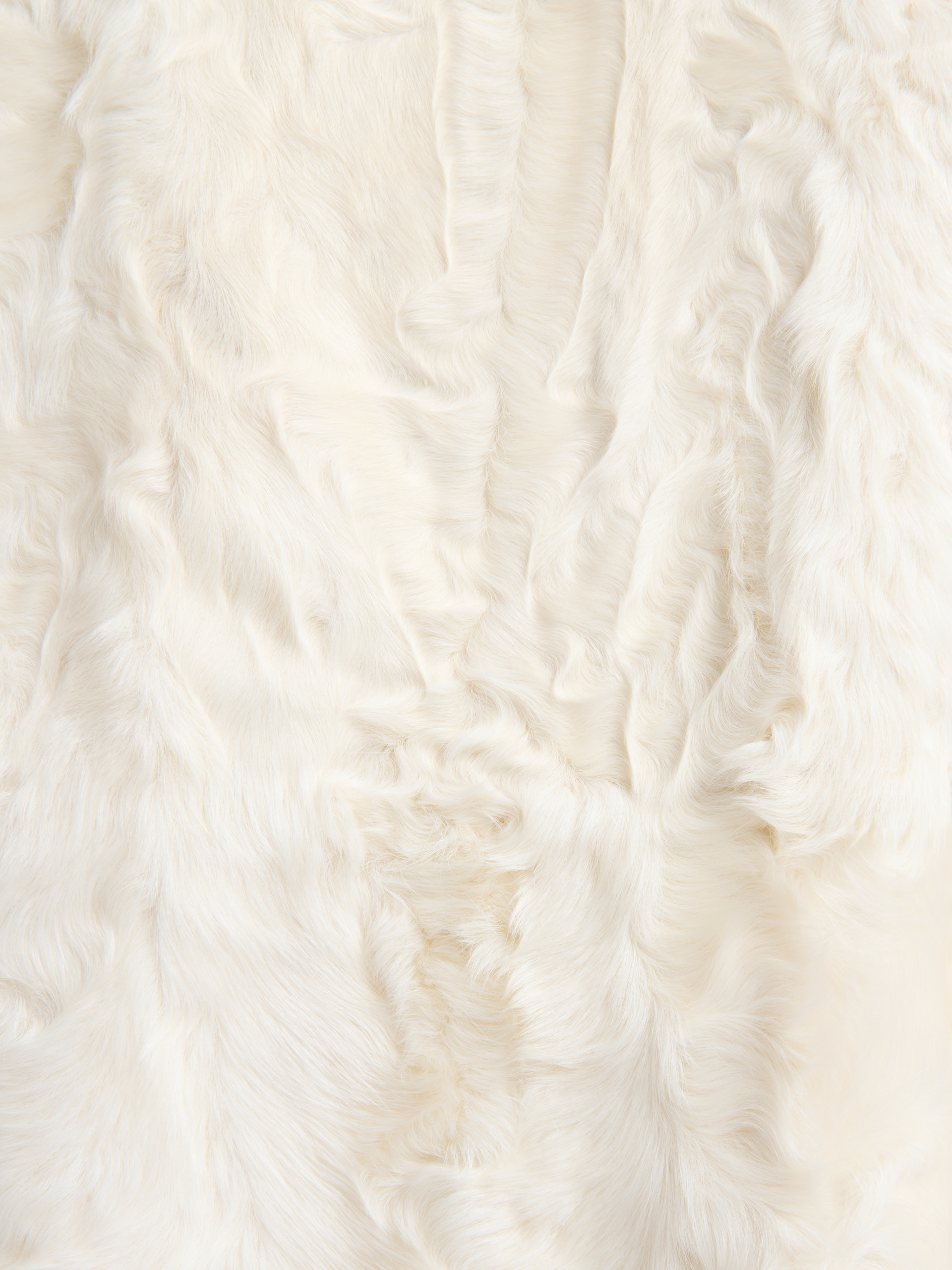 White wavy lamb fur coat - Coats - Image 5