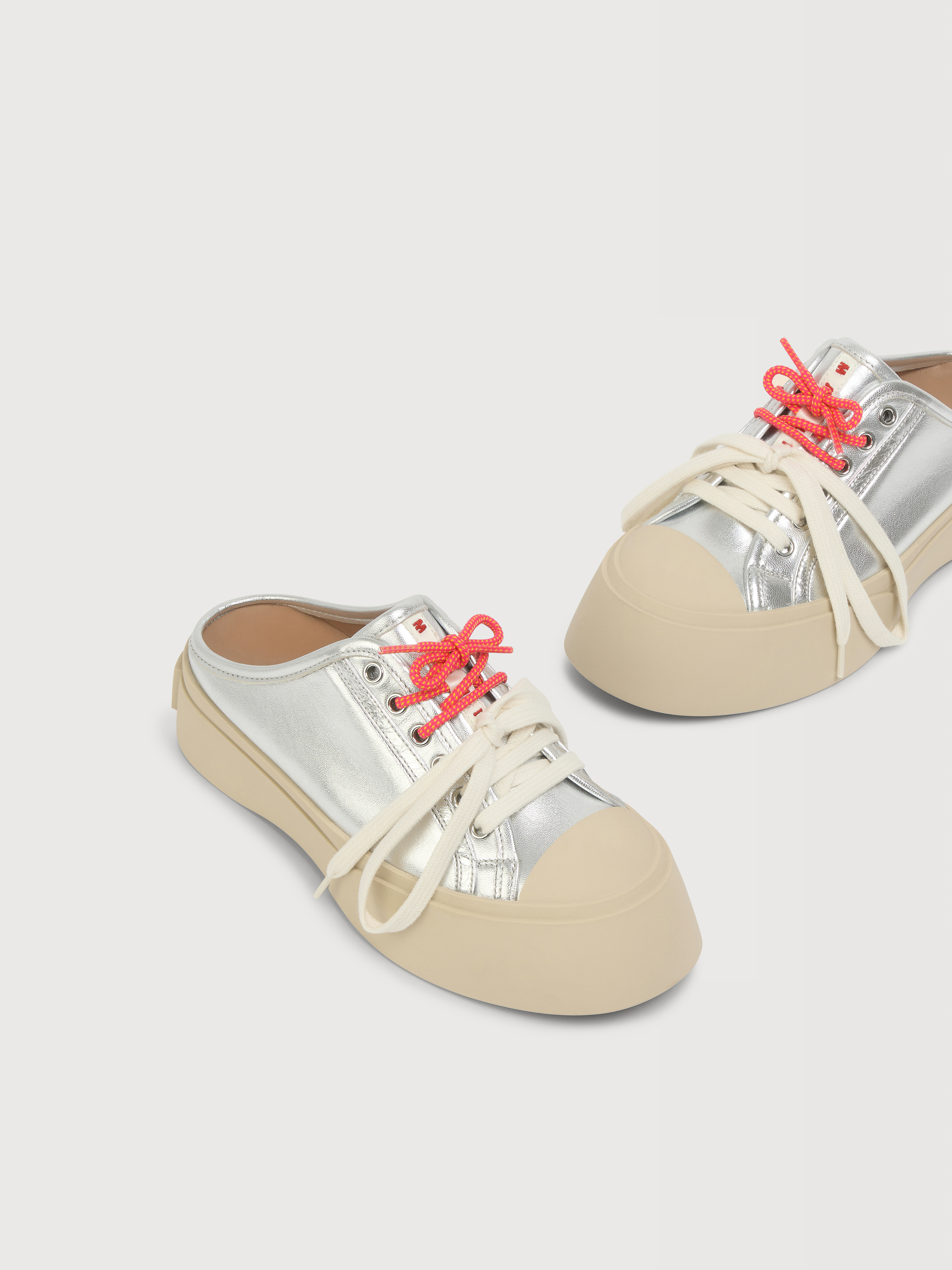 Silver leather Pablo lace-up sabot - Sneakers - Image 5