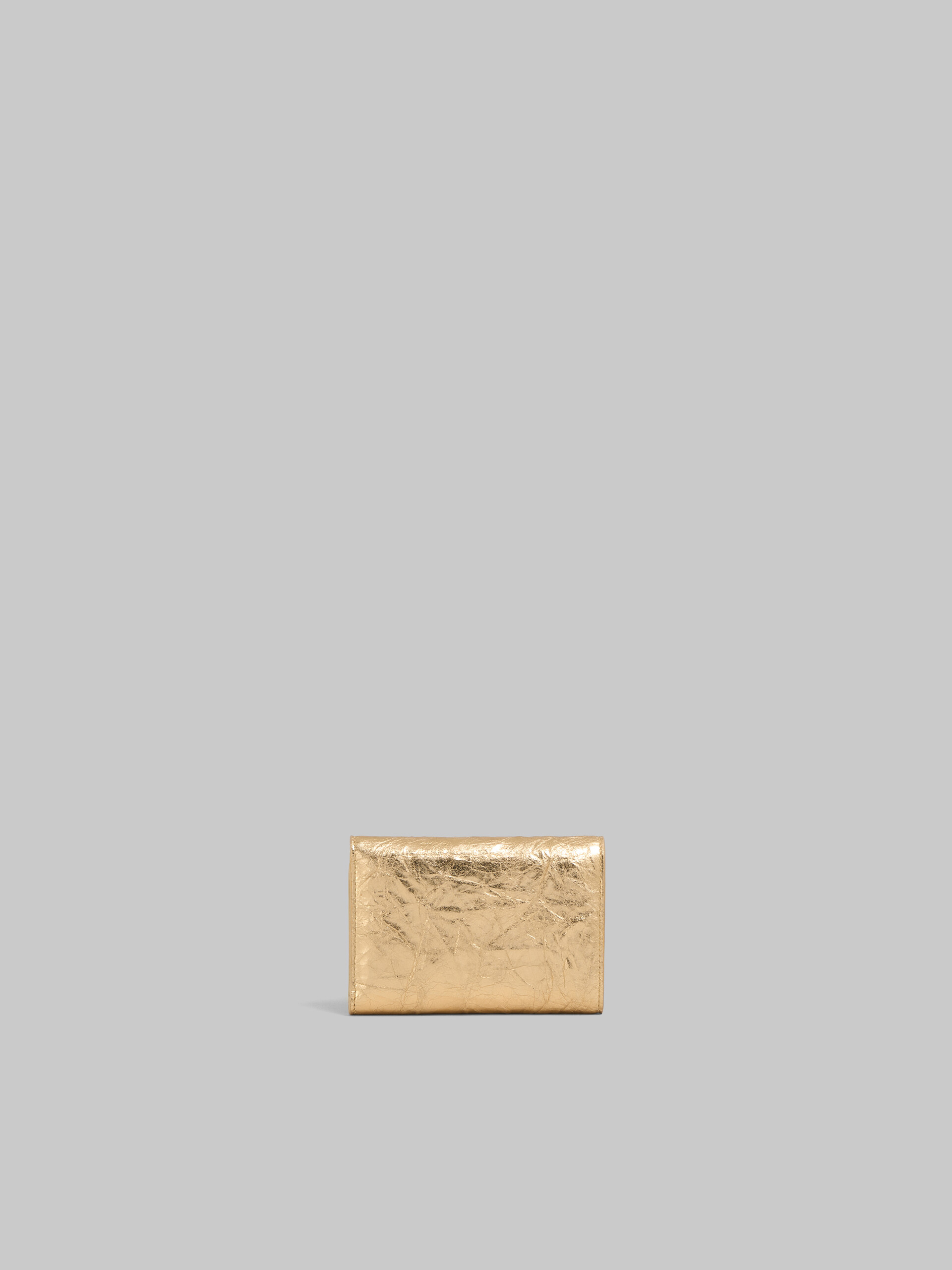 Portafoglio Prisma tri-fold in pelle color argento - Portafogli - Image 3