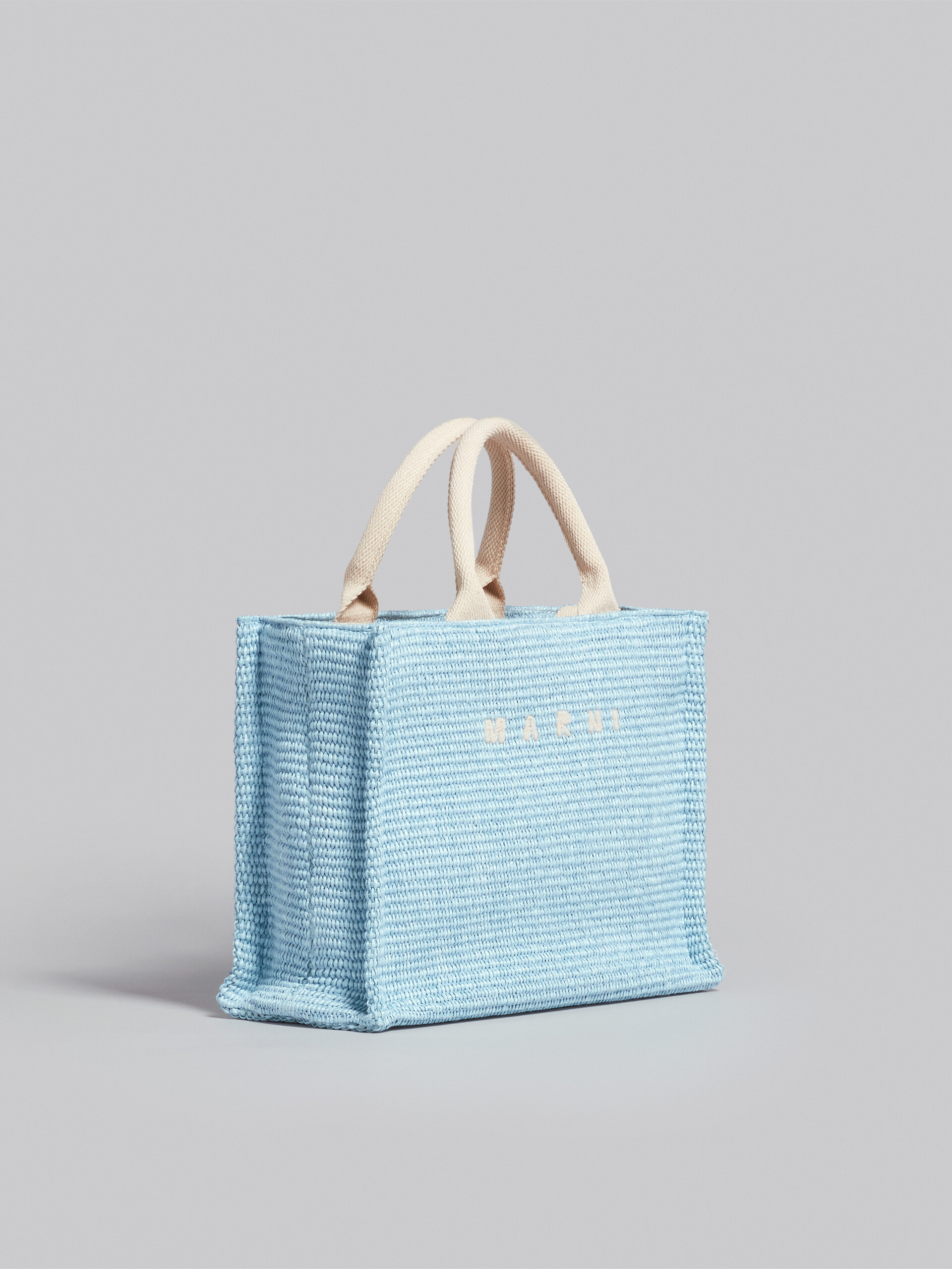 Light blue raffia Small Tote Bag - Shopping Bags - Image 6