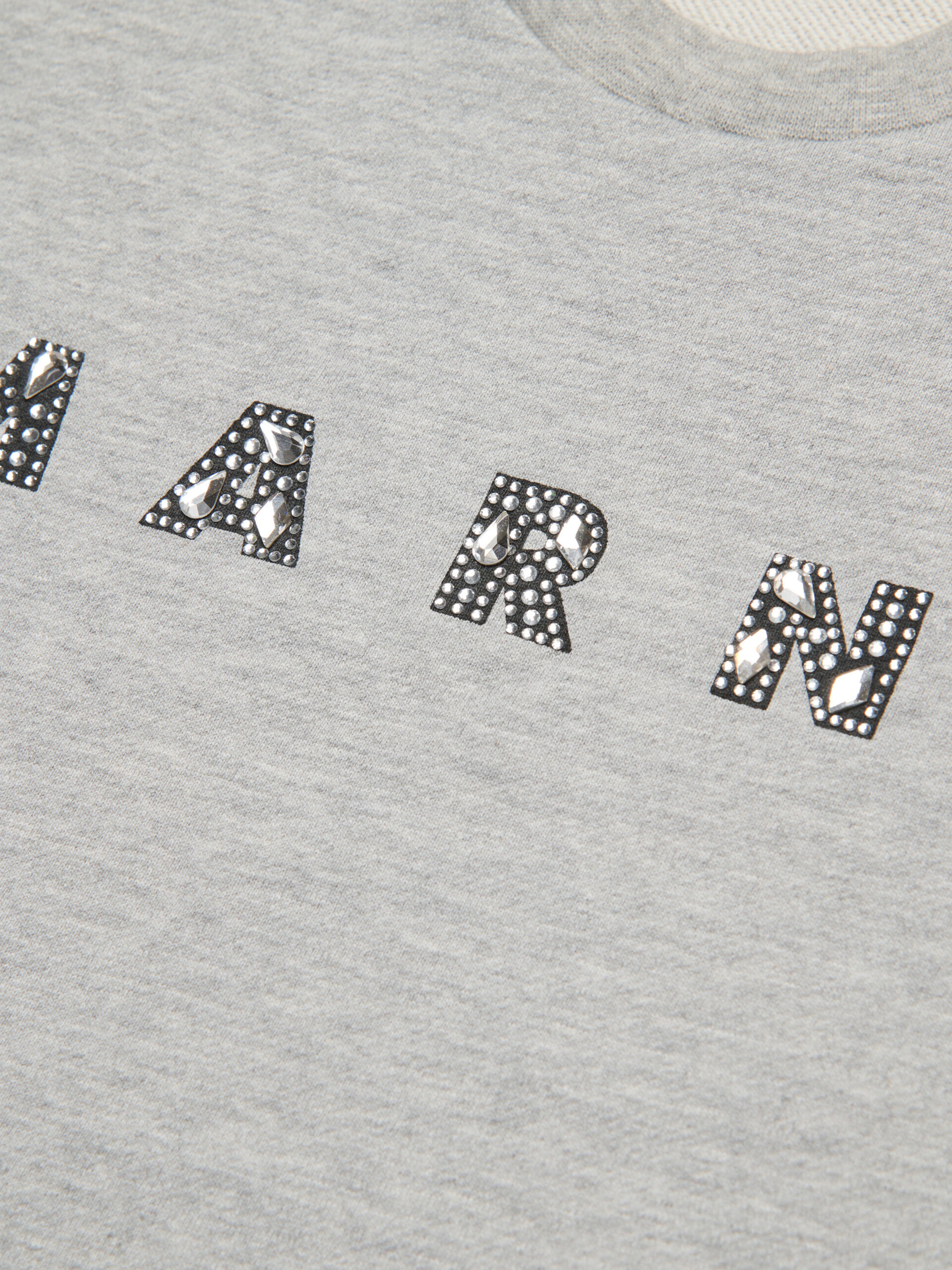 Black fleece dress with rhinestone logo - Dresses - Image 4