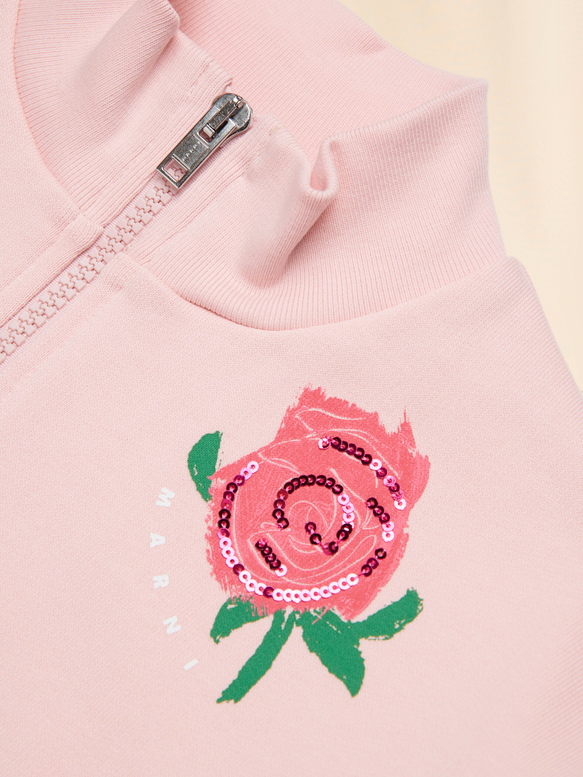 Pink cotton sweatshirt with Tea Time chest print - Sweaters - Image 4