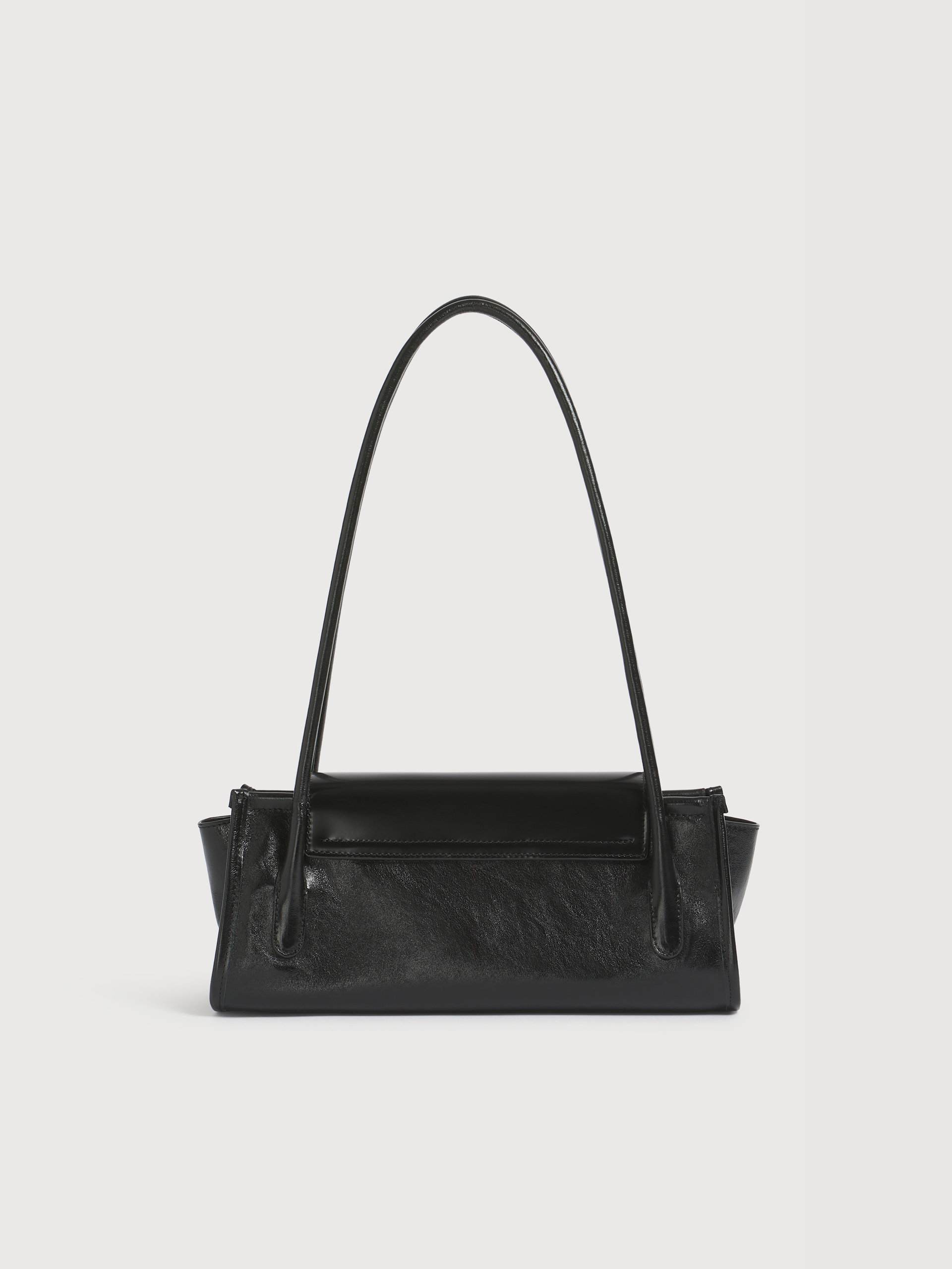Sac Trunkette en cuir noir - Sacs port&eacute;s &eacute;paule - Image 3