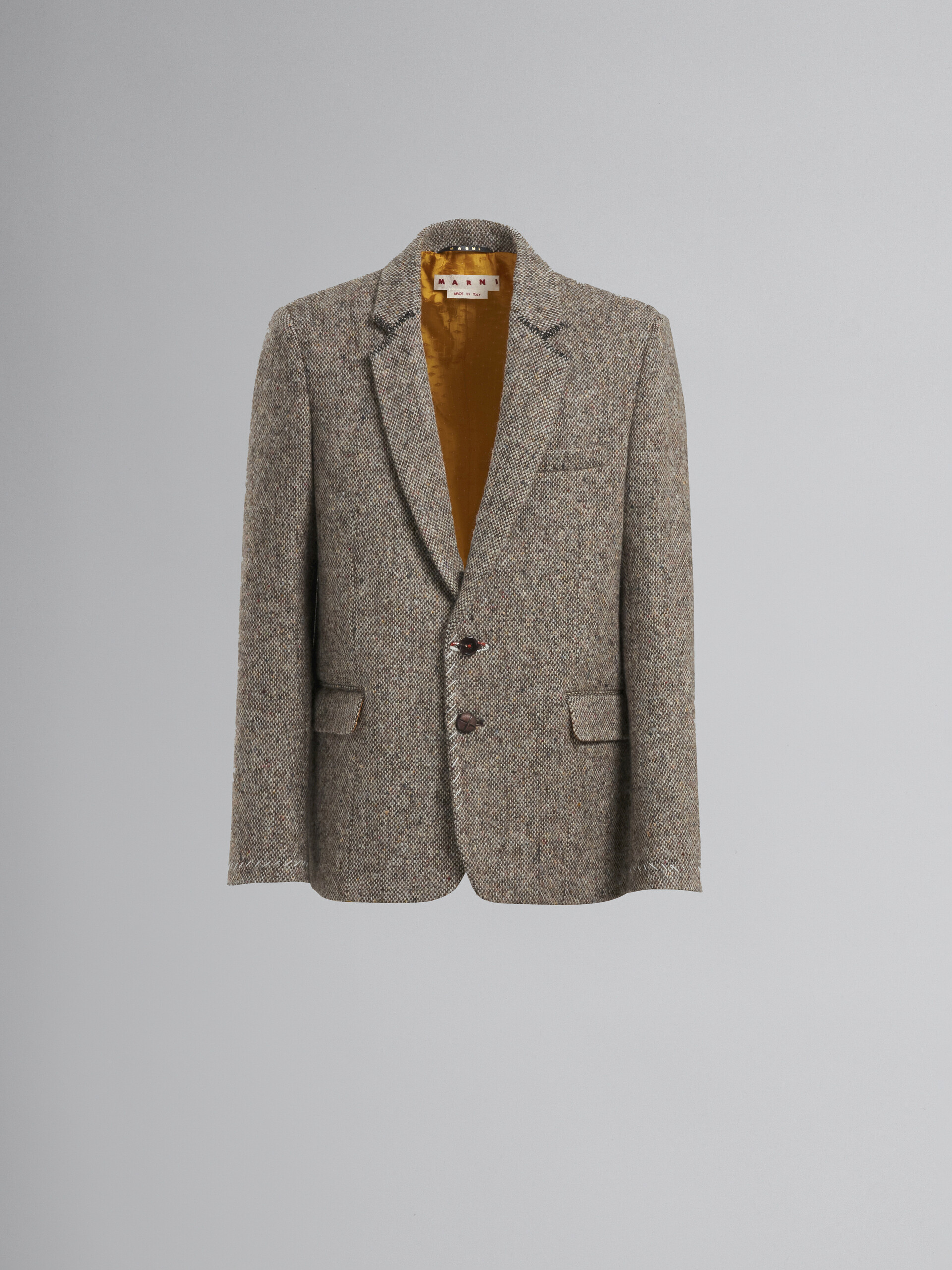 Brown tweed convertible blazer - Jackets - Image 1