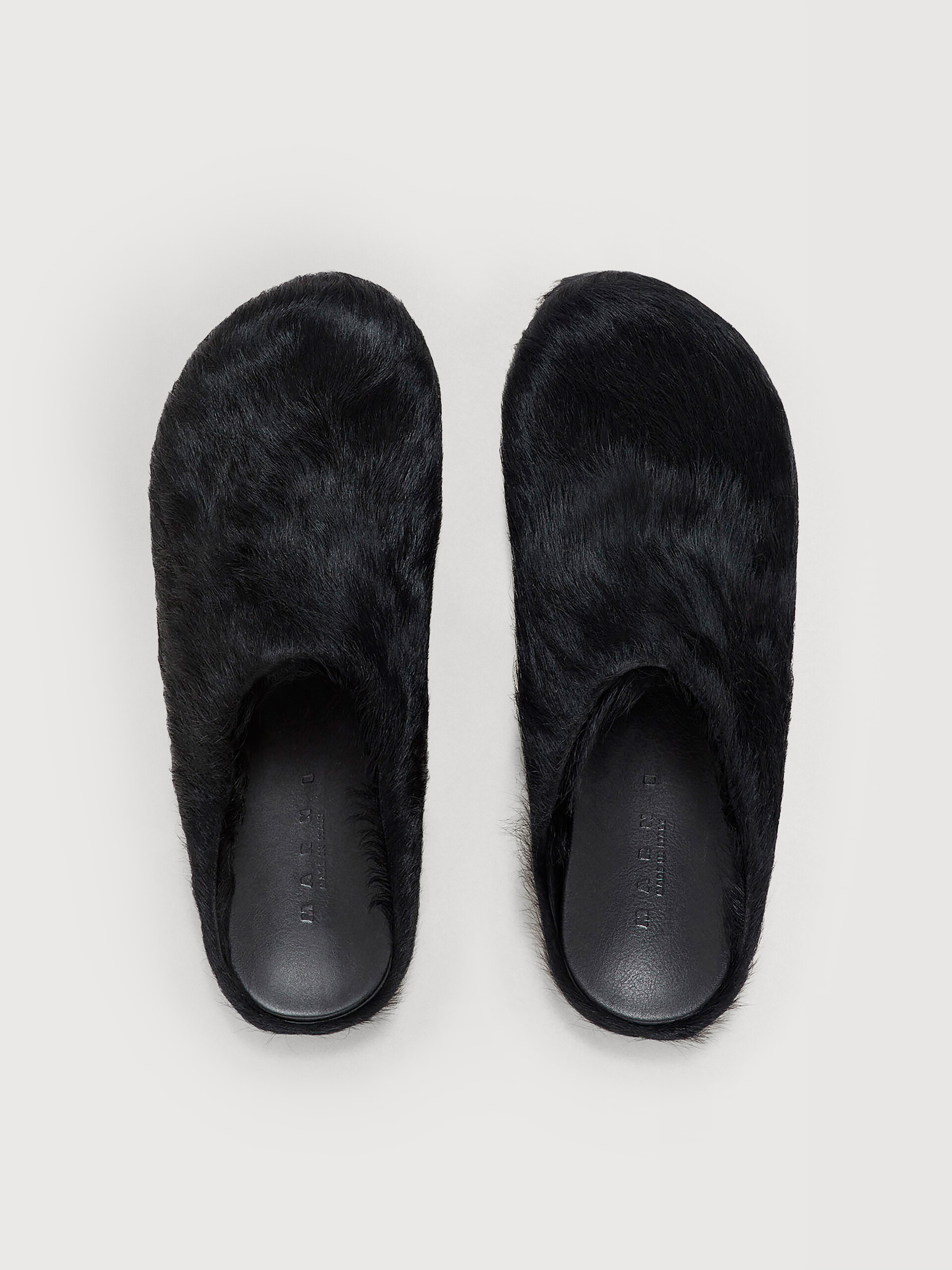 Blue long hair calfskin Fussbett sabot - Clogs - Image 4
