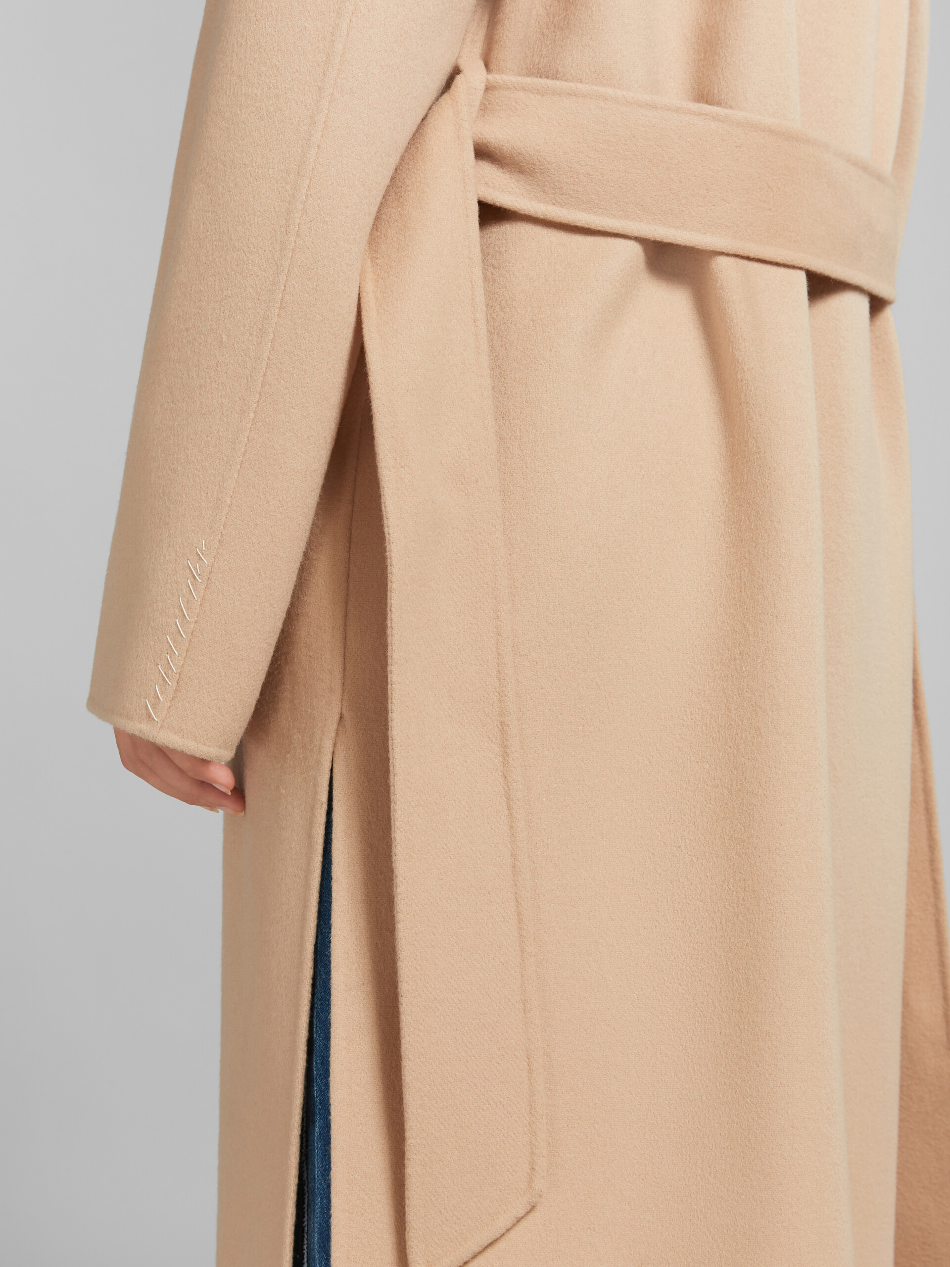 Camel wool and cashmere trench coat | Marni 