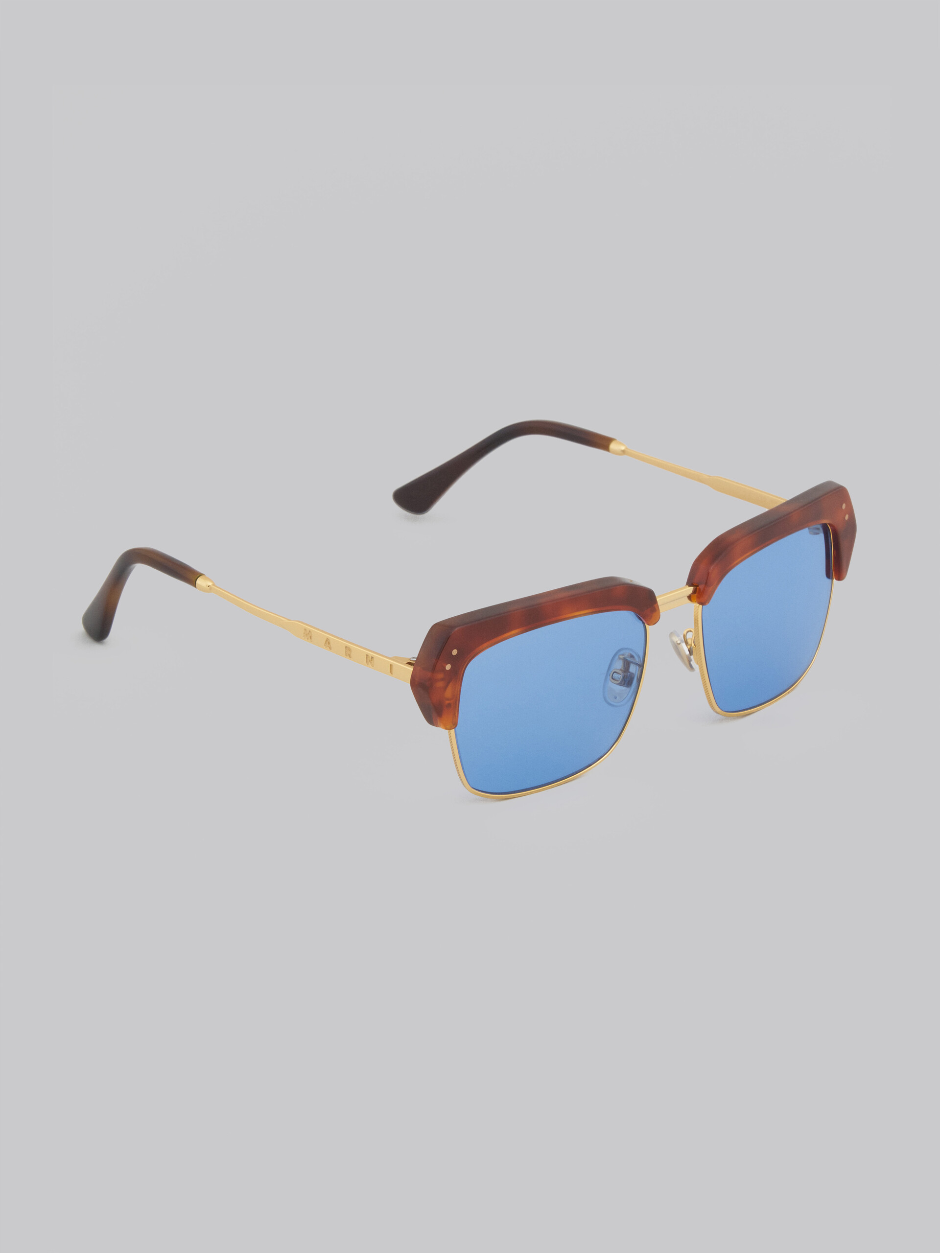 Blue THREE GORGES metal and acetate sunglasses - Optical - Image 2
