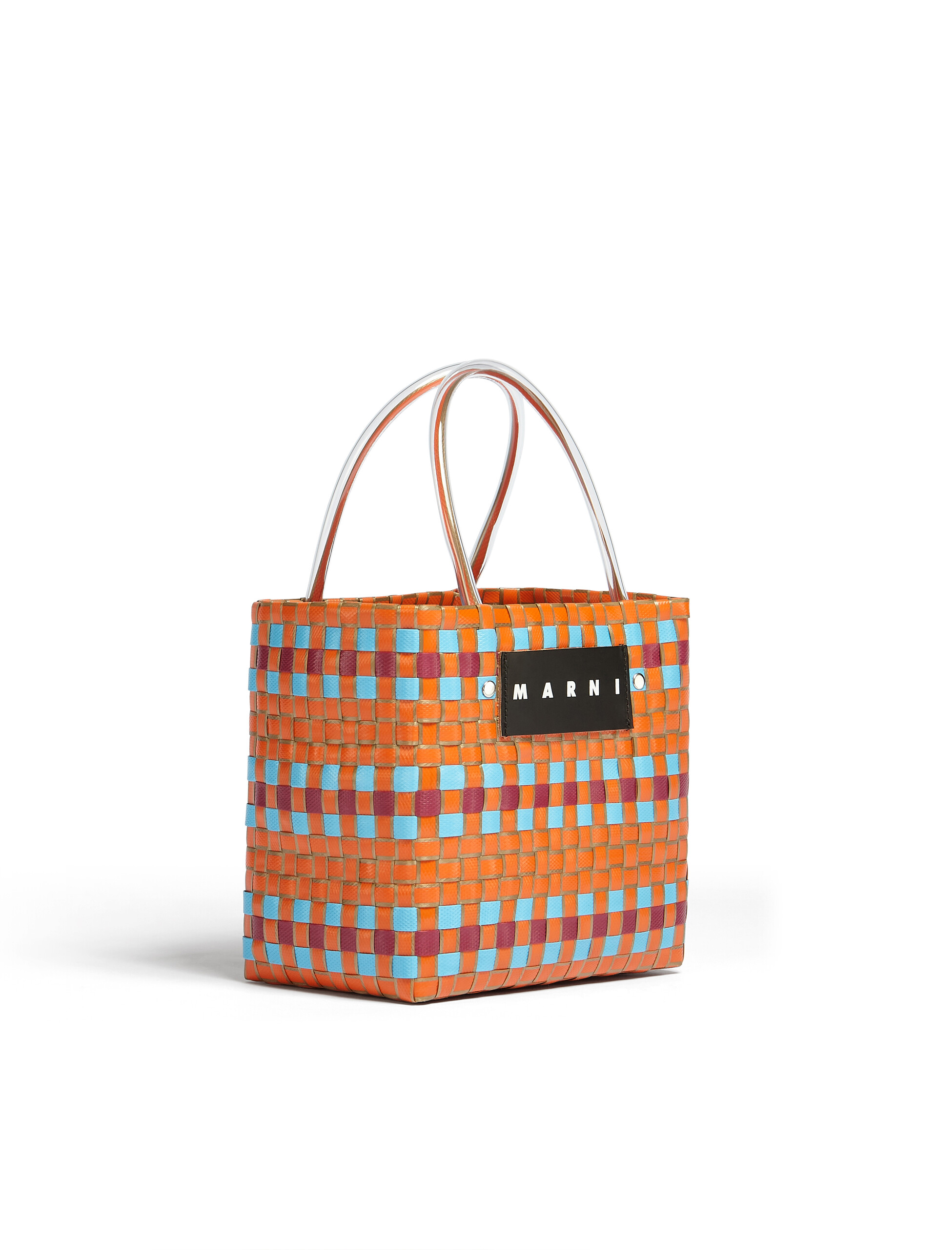 MARNI MARKET BASKET bag in orange woven material - Bags - Image 2
