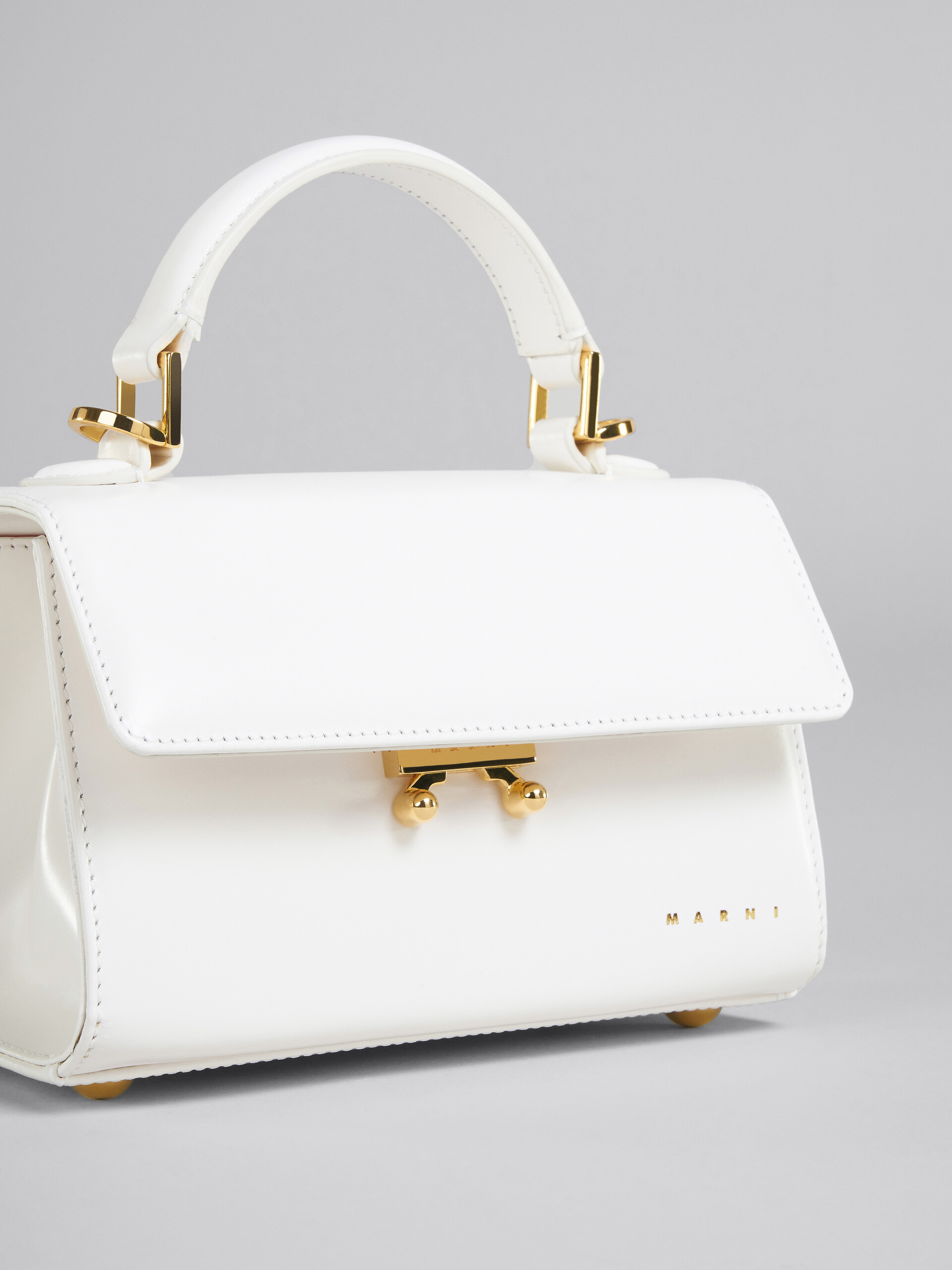 Relativity Mini Bag in white leather - Handbag - Image 5