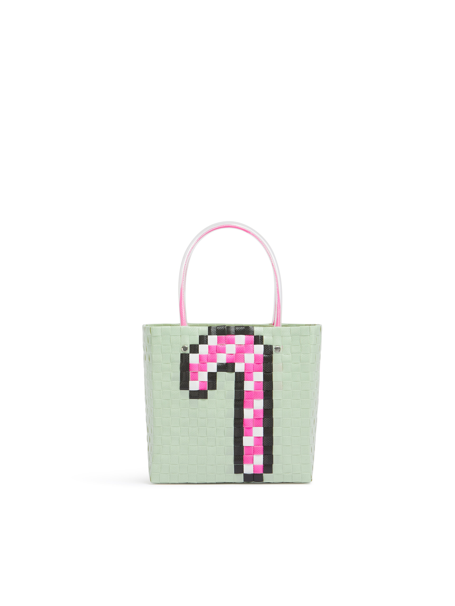 ペールグリーン MARNI MARKET デコレーション バスケットバッグ