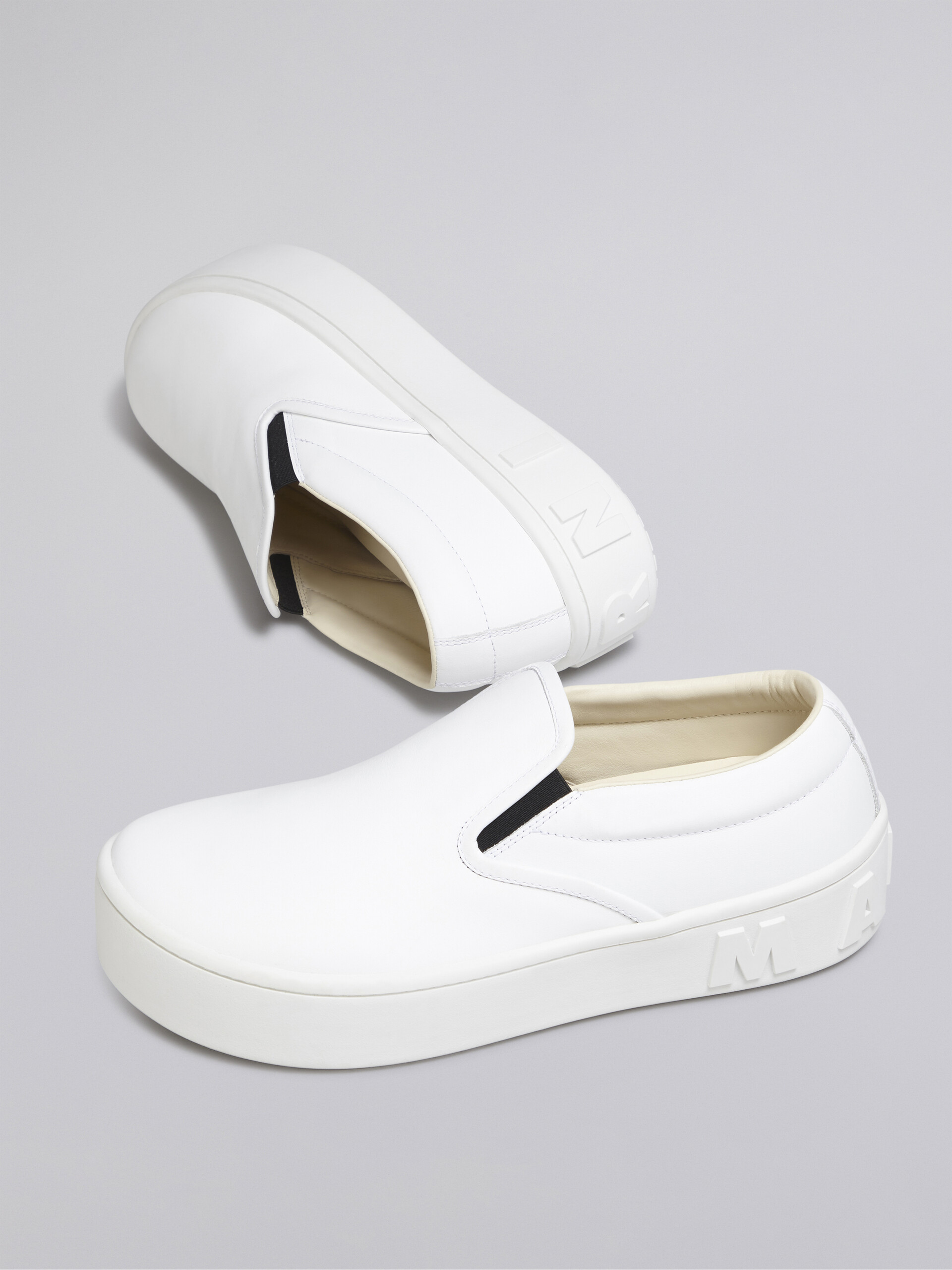 Calfskin slip-on sneaker with maxi logo on the heel - Sneakers - Image 5