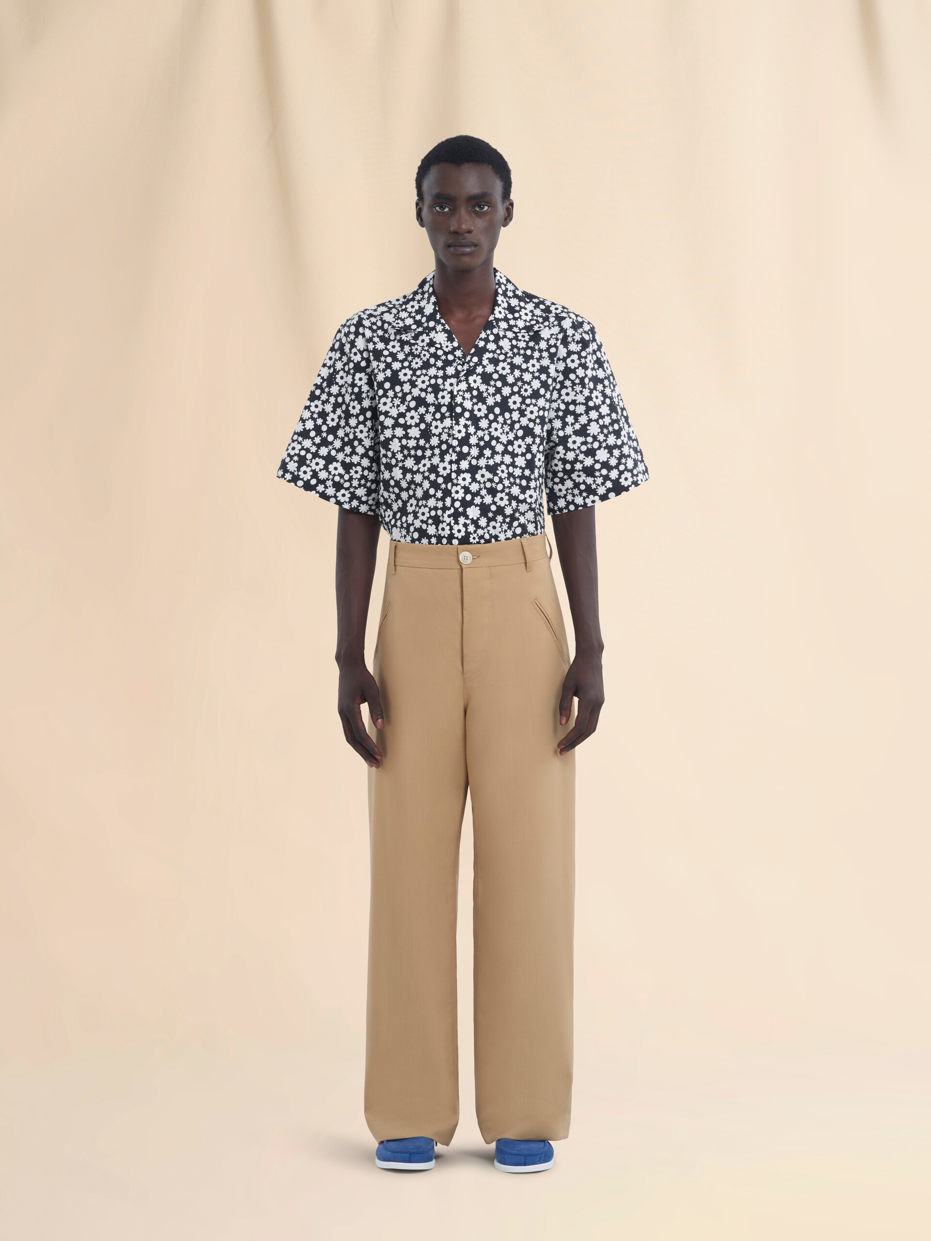 Pantalon droit marron clair en laine - Pantalons - Image 2