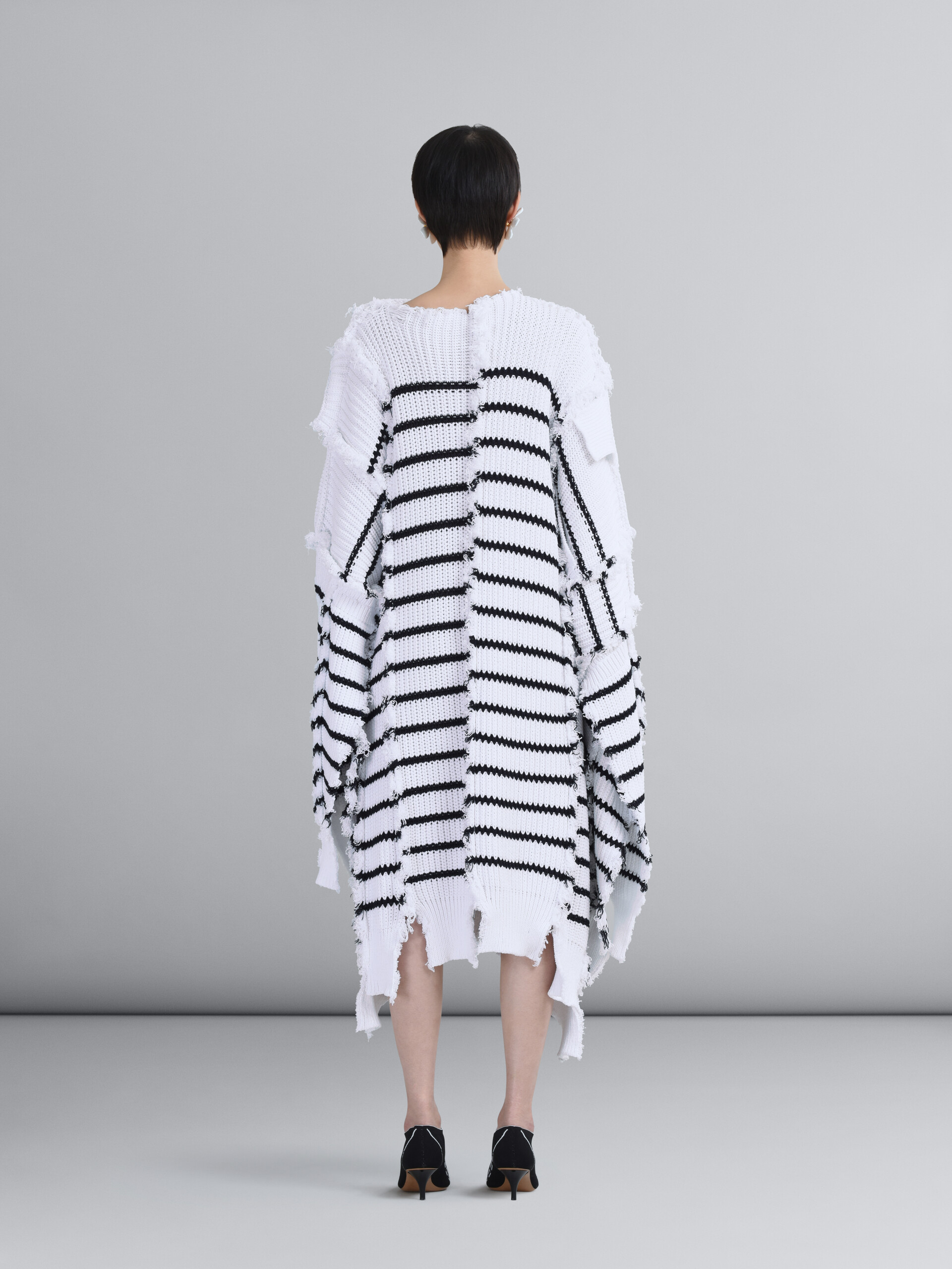 Breton stripes cotton cape - Jackets - Image 3