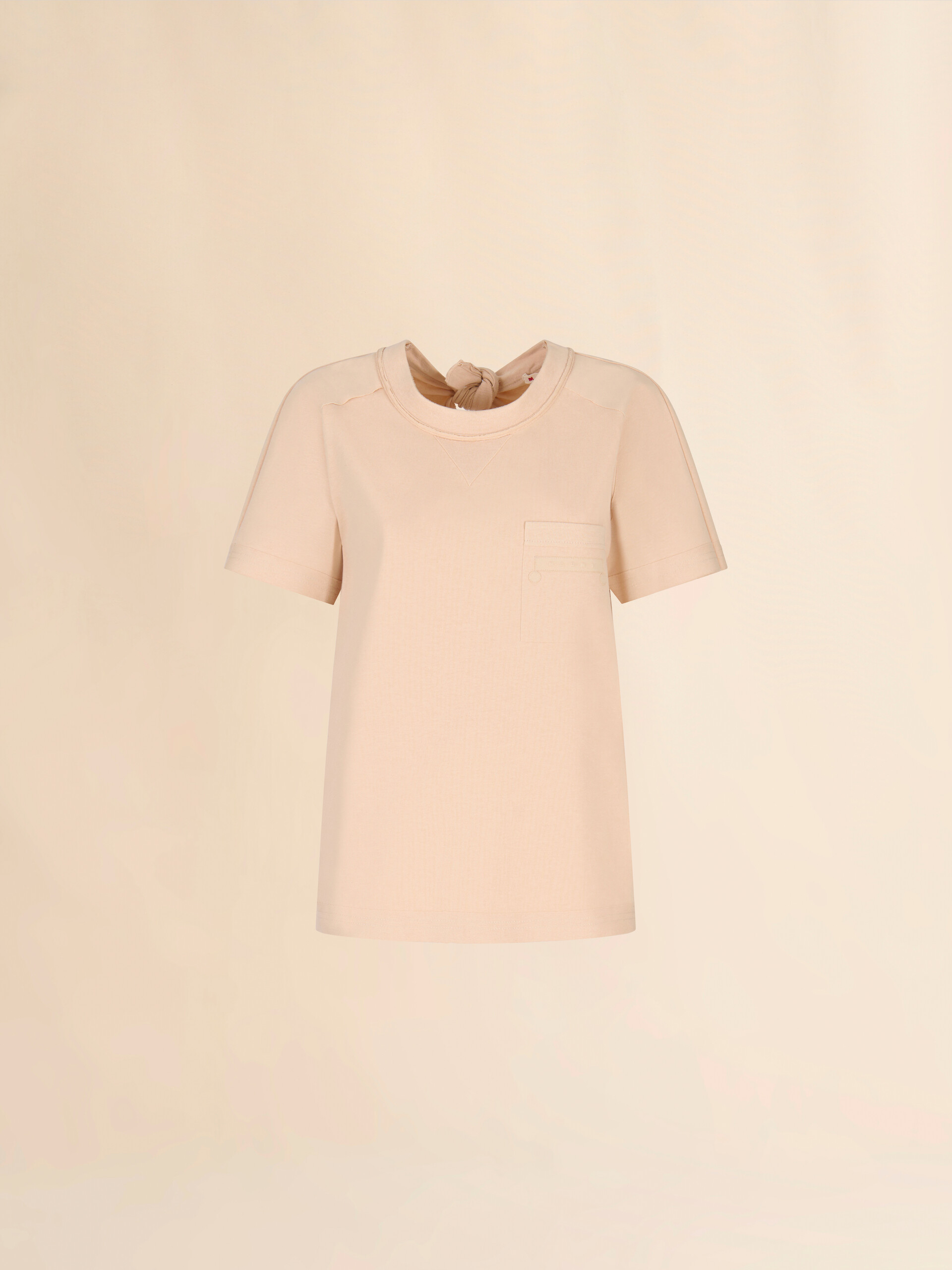 T-shirt in cotone color pesca con schiena scoperta e dettaglio Trunkaroo - T-shirt - Image 1