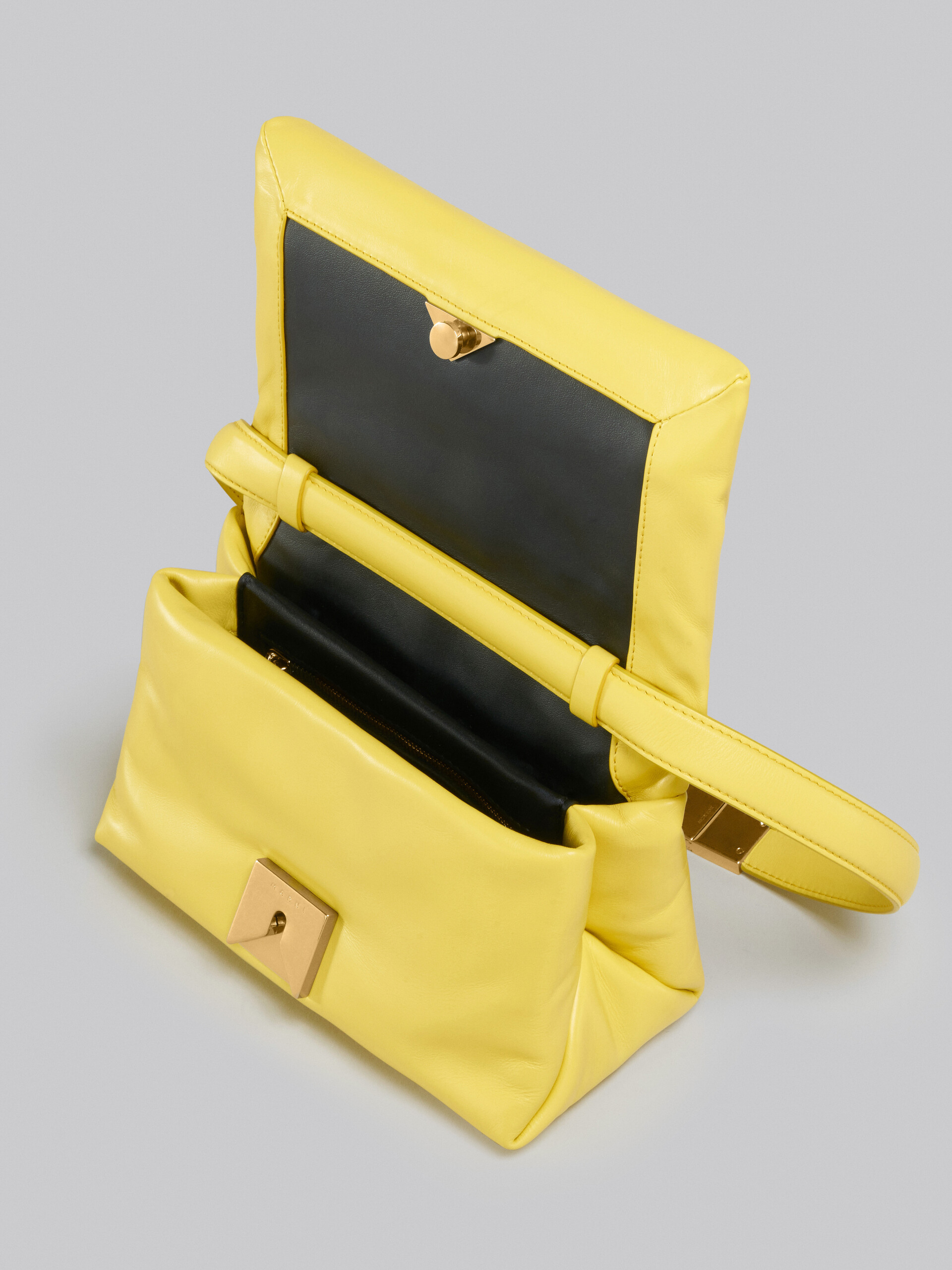 Small yellow calfskin Prisma bag - Shoulder Bag - Image 4