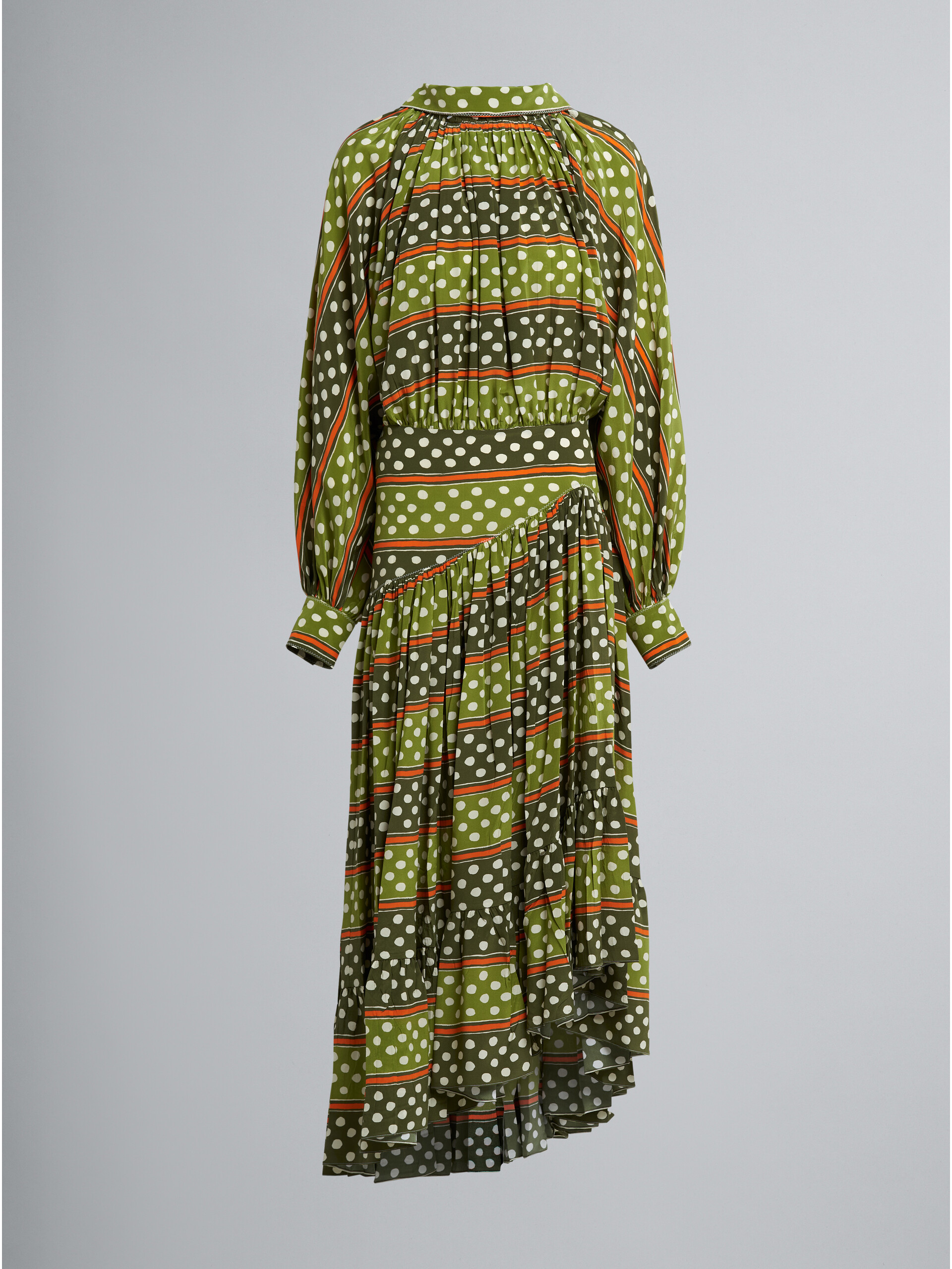 Dot & Stripe print silk crepe dress - Dresses - Image 1