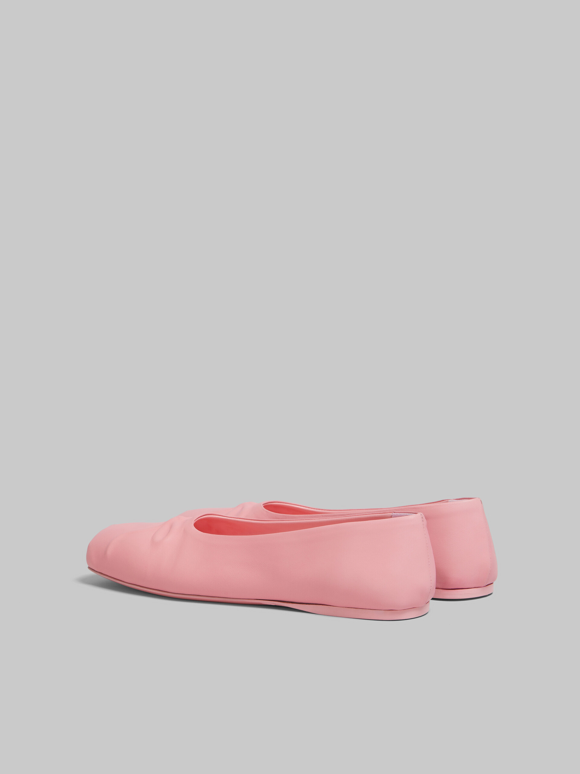 Pink nappa leather seamless Little Bow ballet flat - Ballet Shoes - Image 3