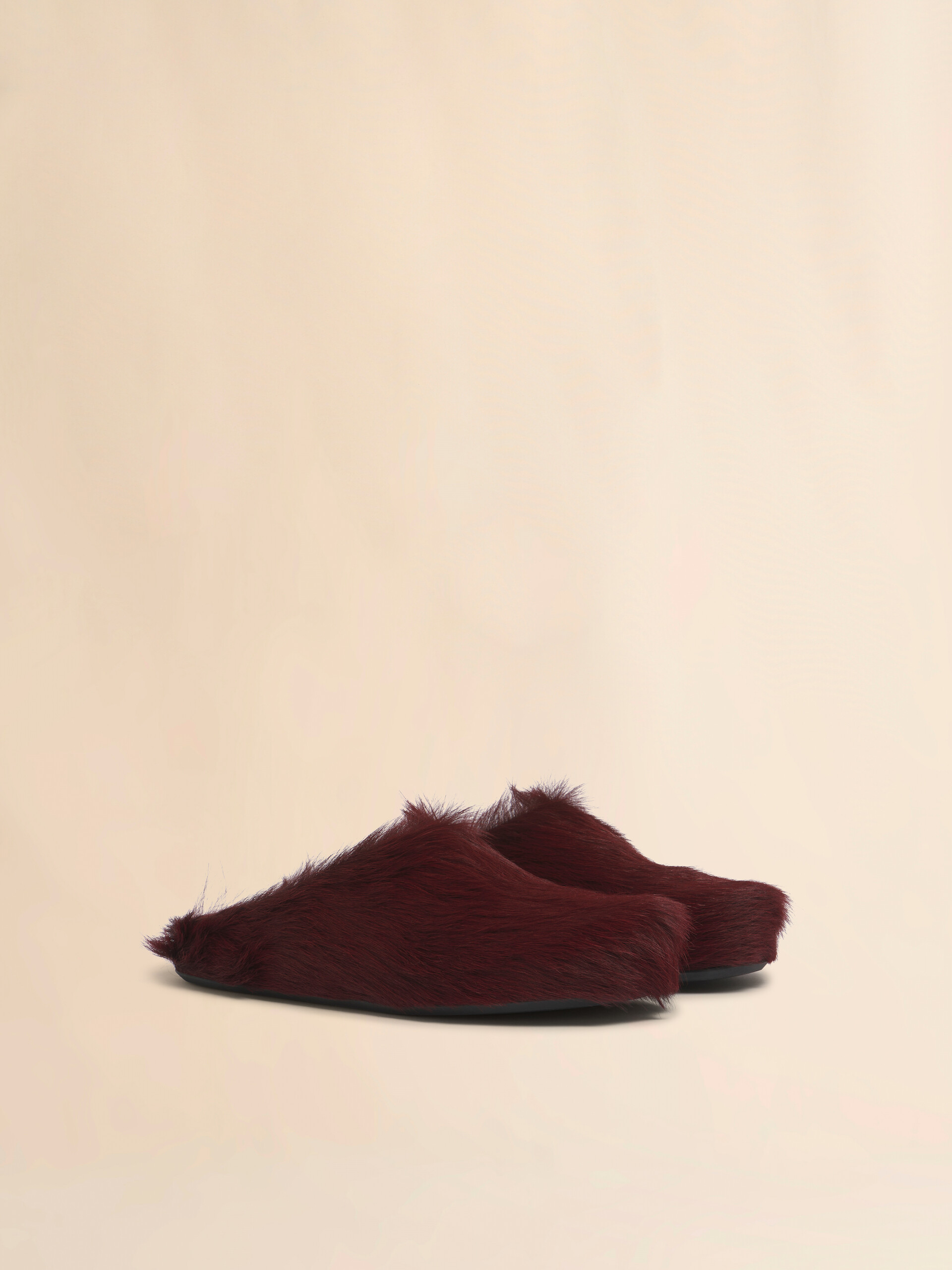 Red long haircalfskin Fussbett sabot | Marni