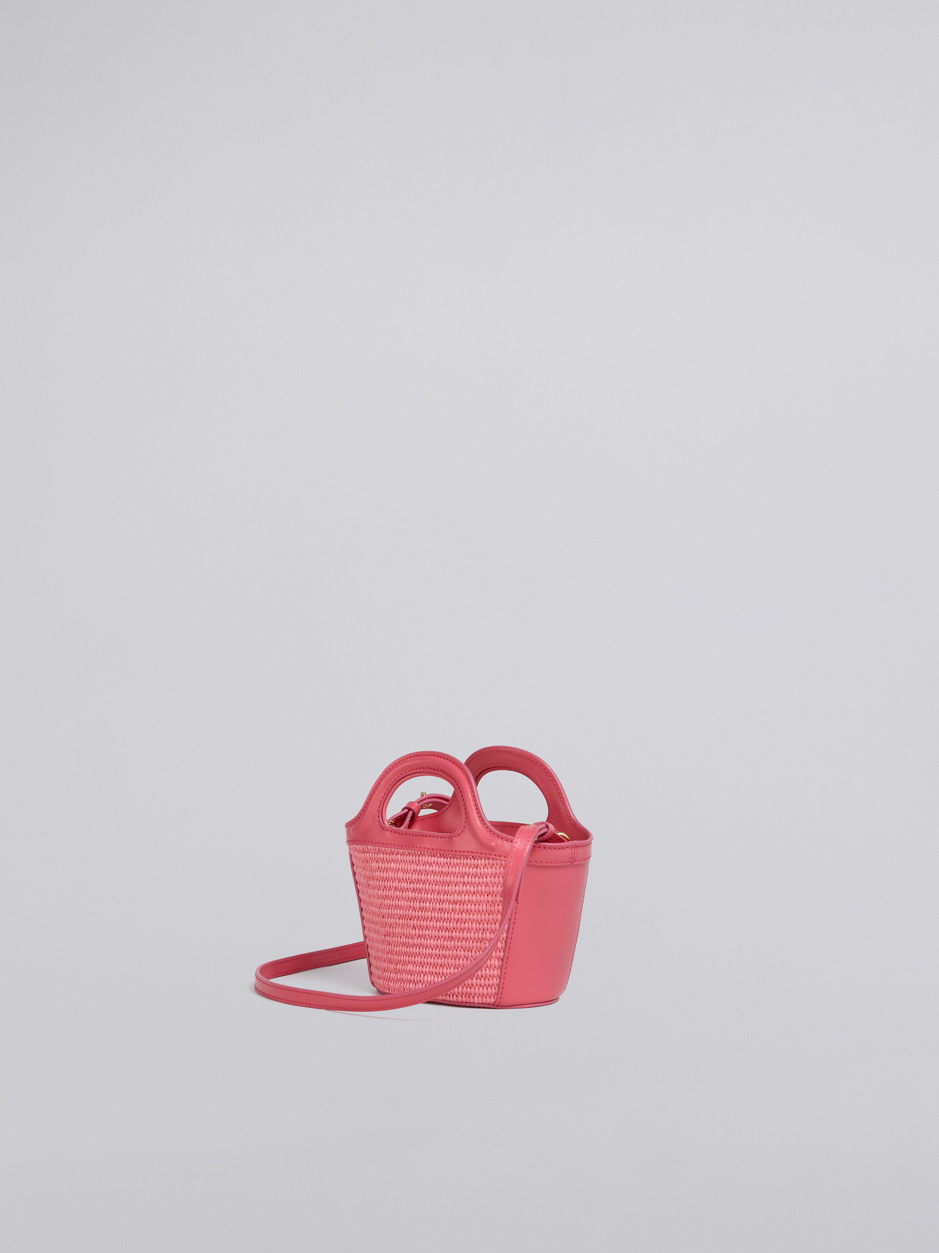 TROPICALIA micro bag in pink leather and raffia - Handbags - Image 3