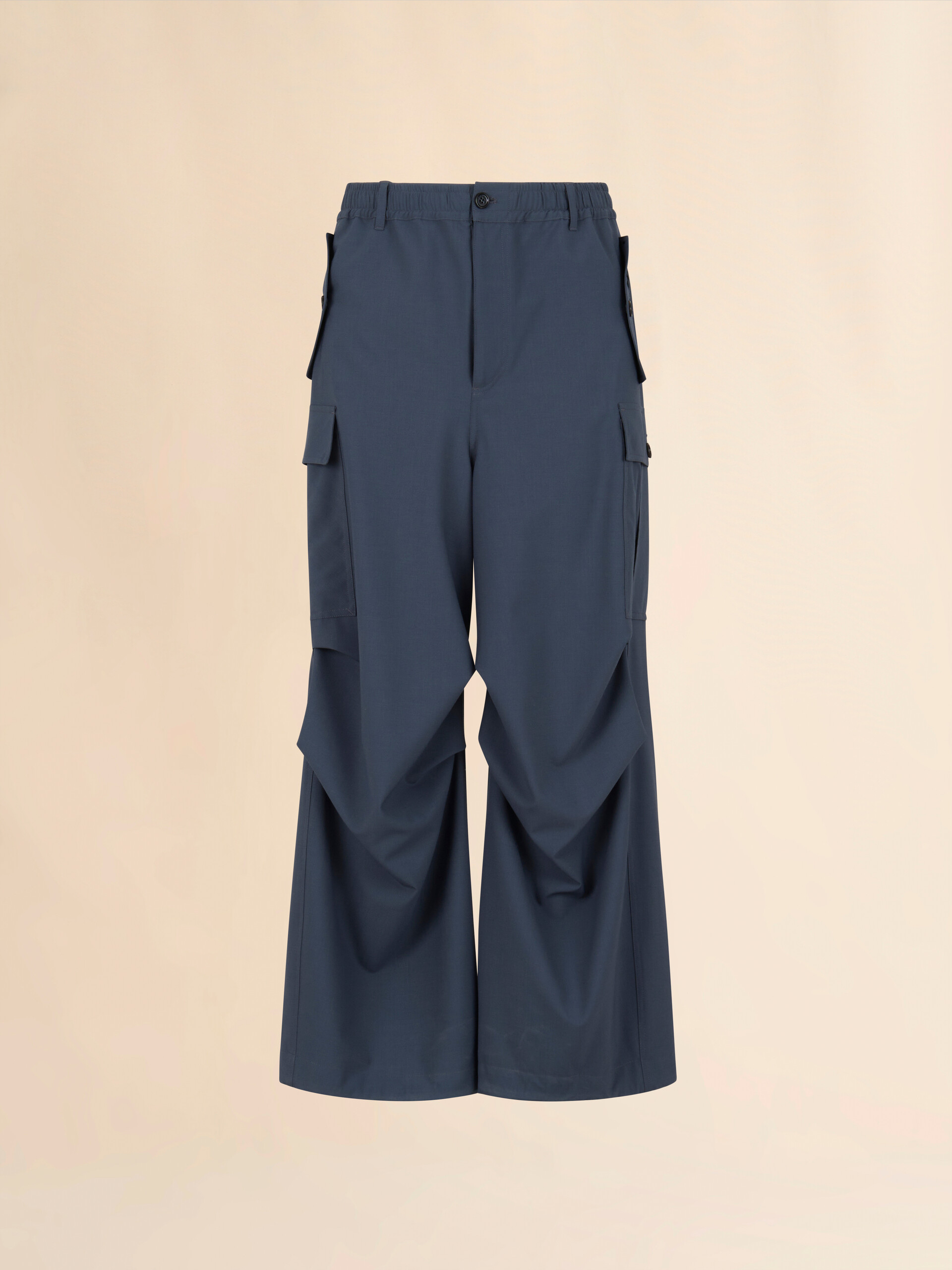 Marni Symbol 디테일 그레이 울 카고 팬츠 - 팬츠 - Image 1