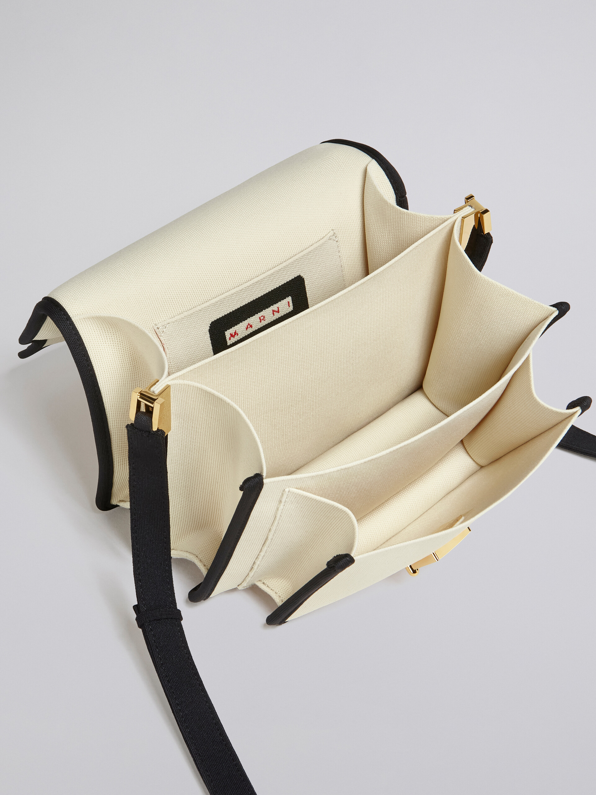 TRUNK SOFT medium bag in white jacquard - Shoulder Bags - Image 4
