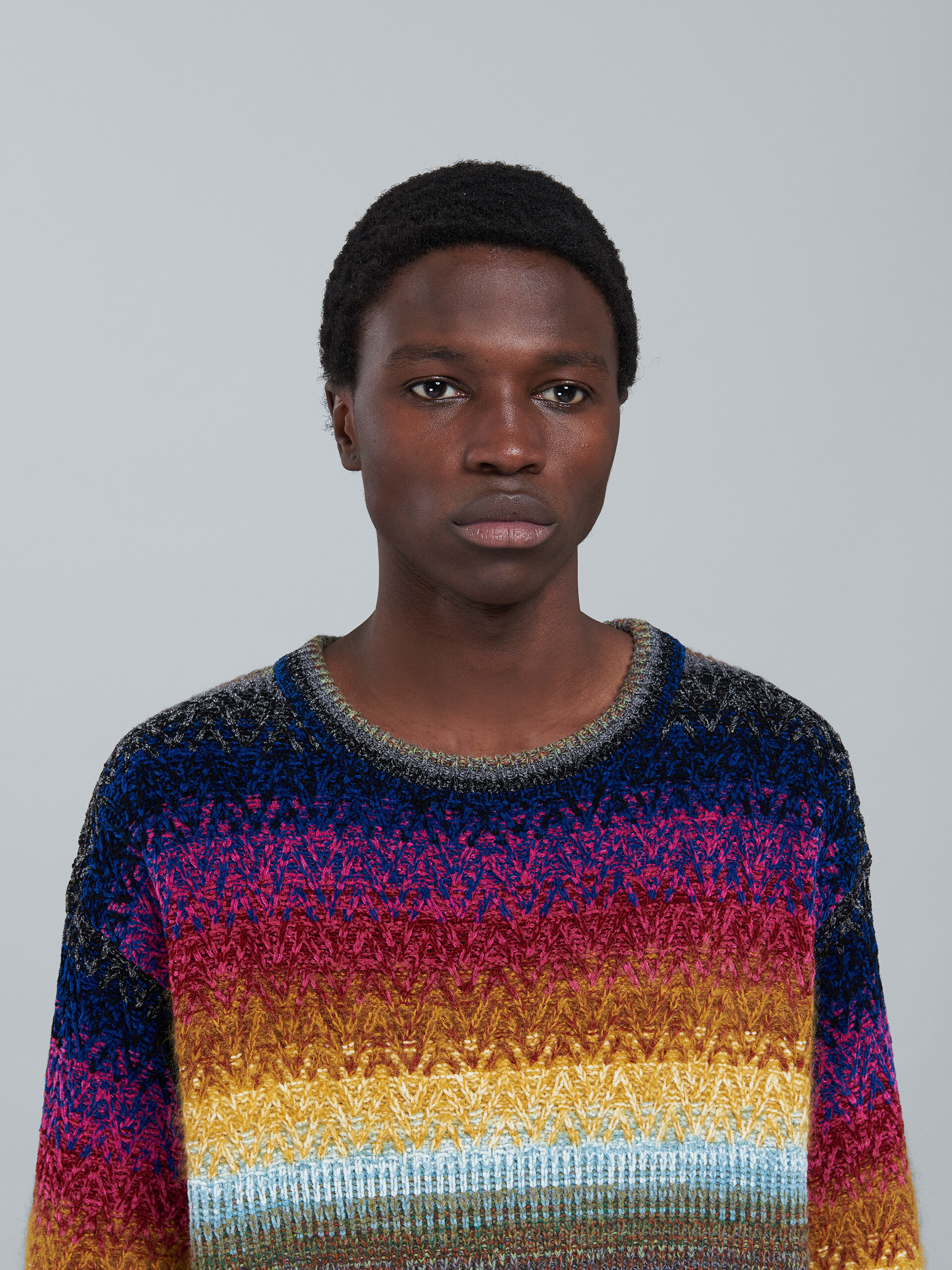 Viscose wool crewneck sweater - Pullovers - Image 4