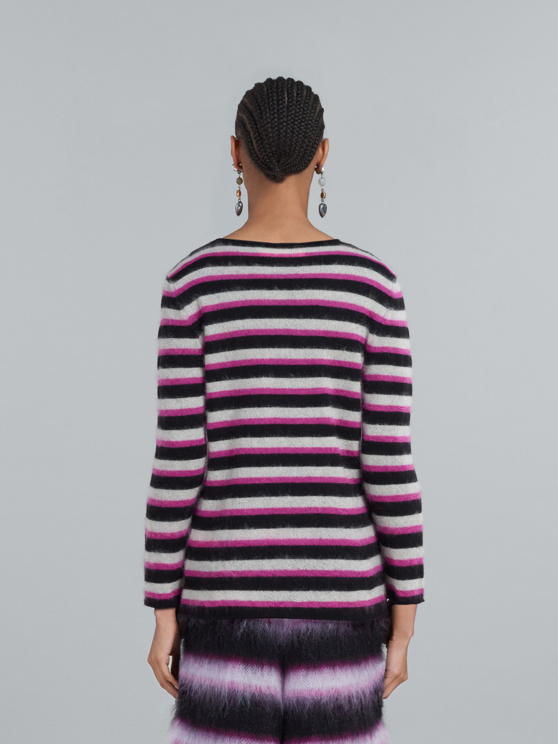 Mohair and light wool crewneck sweater - Pullovers - Image 3