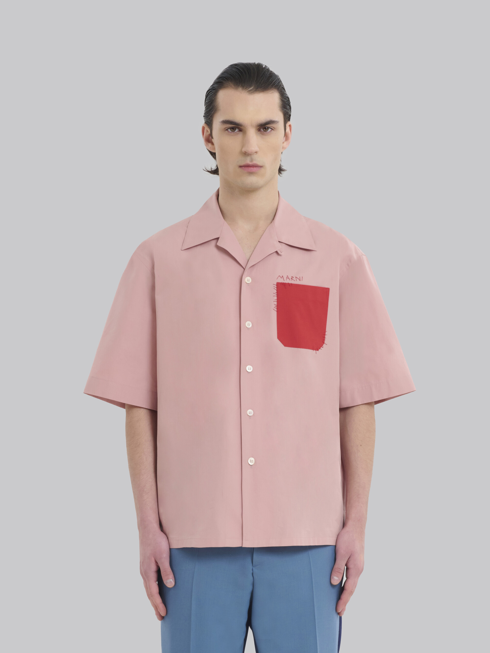 Marni YK Jeong - 유기농 핑크 포플린 볼링 셔츠 - 셔츠 - Image 2