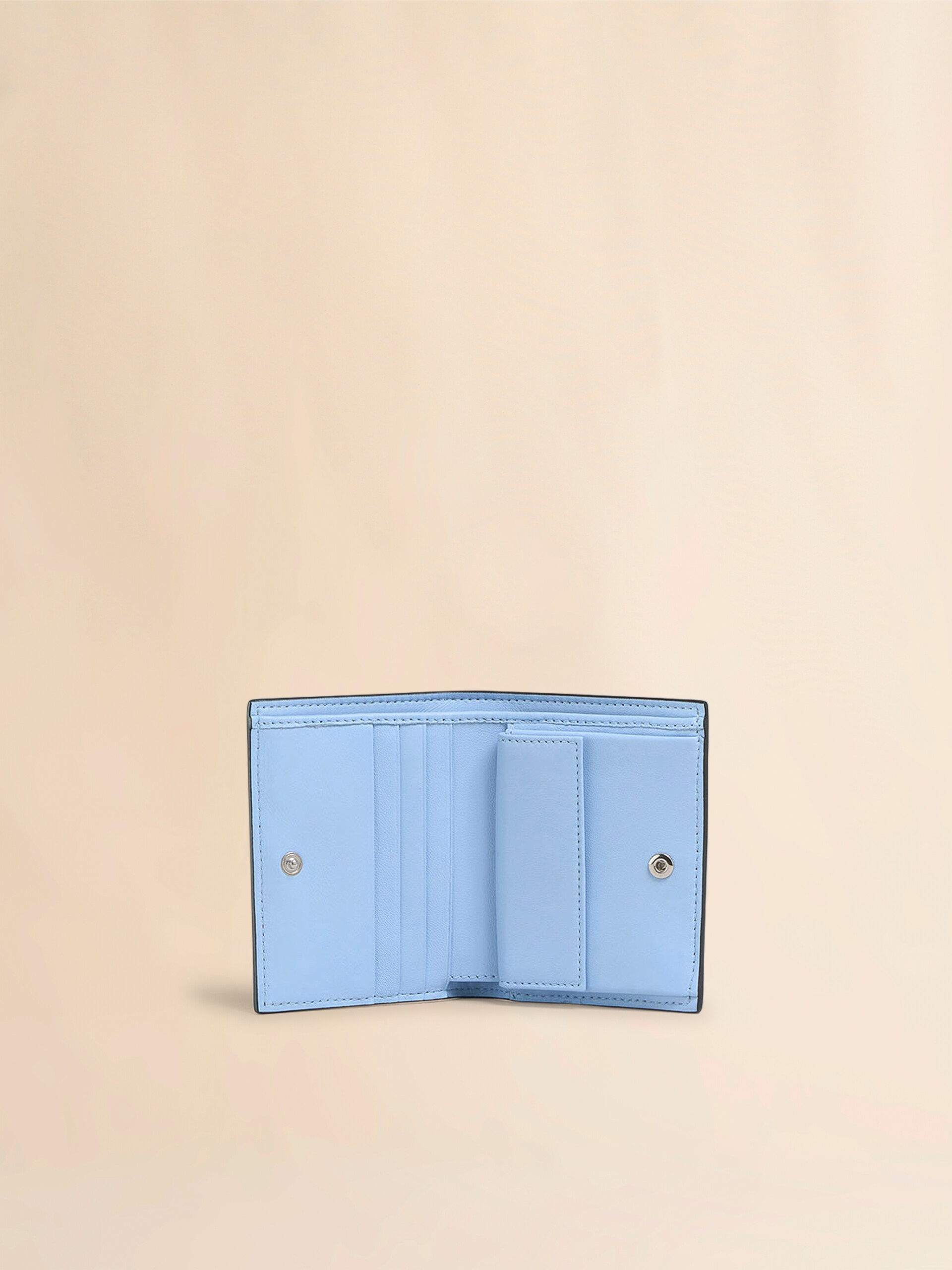 Blue leather bifold wallet with raised Marni logo - Wallets - Image 2