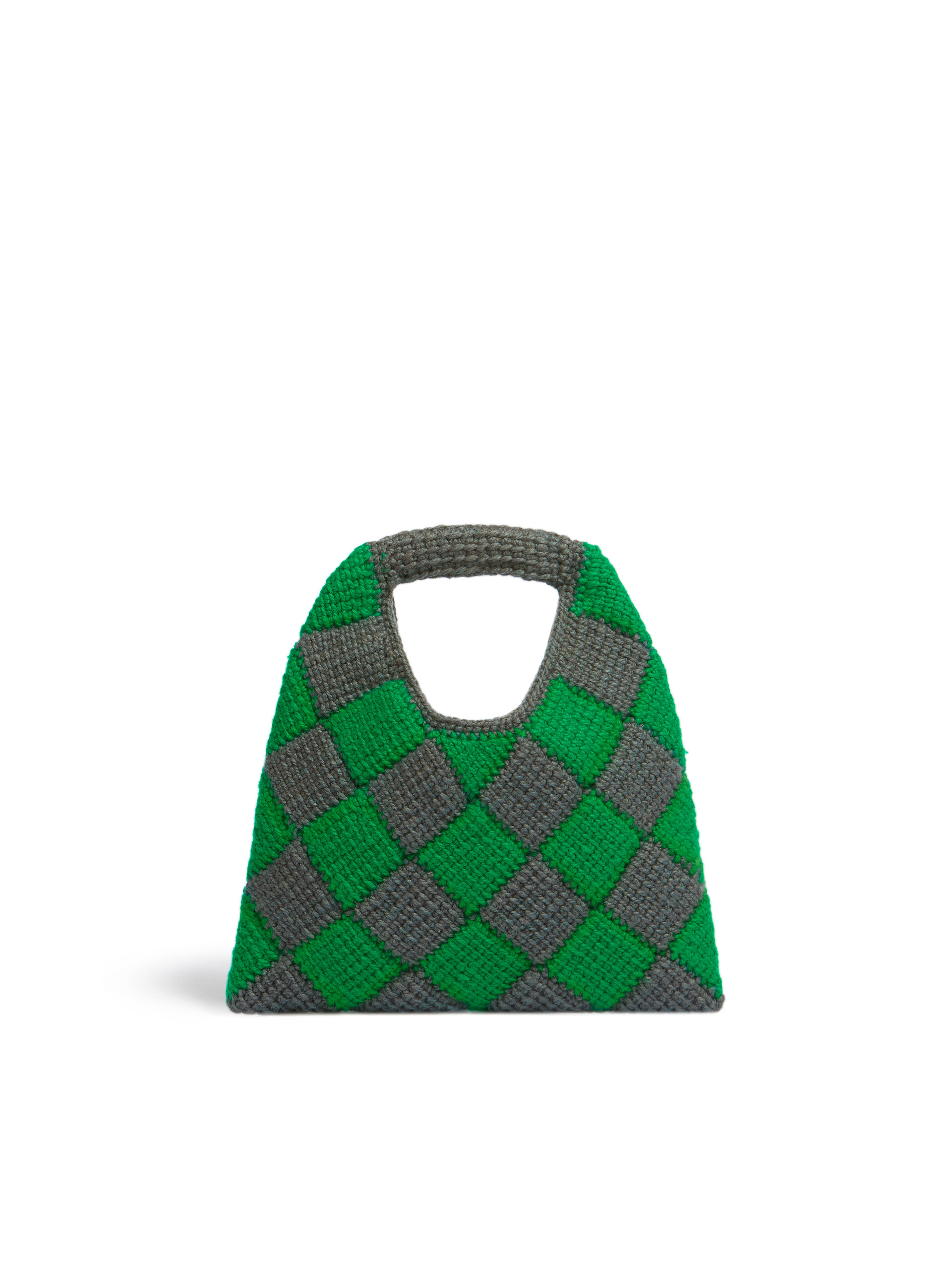 ブルー&ブラウン MARNI MARKET DIAMOND テックウールバッグ ミニ - ショッピングバッグ - Image 3