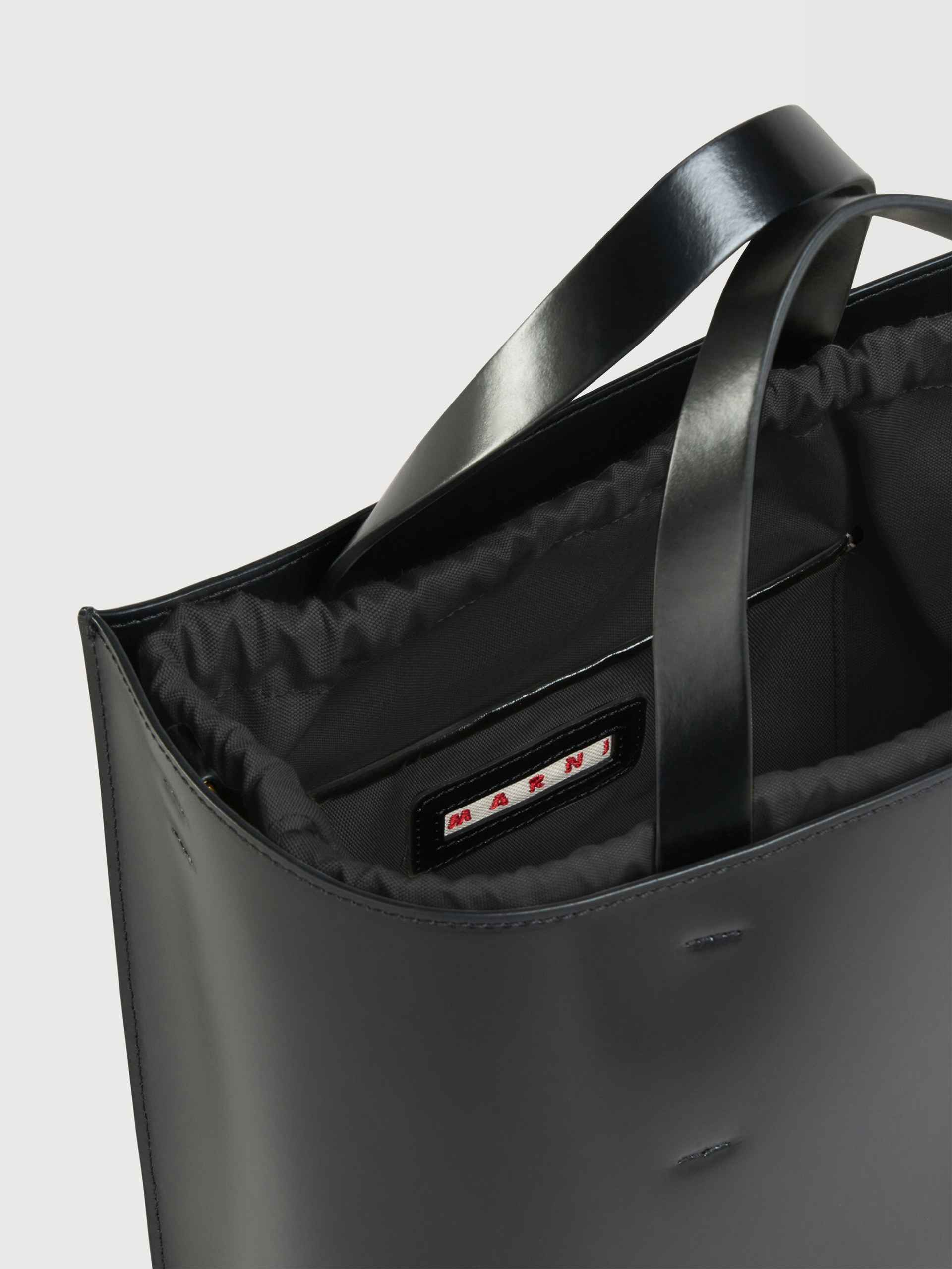 Museo small Bag in brown leather - Shopping Bags - Image 2
