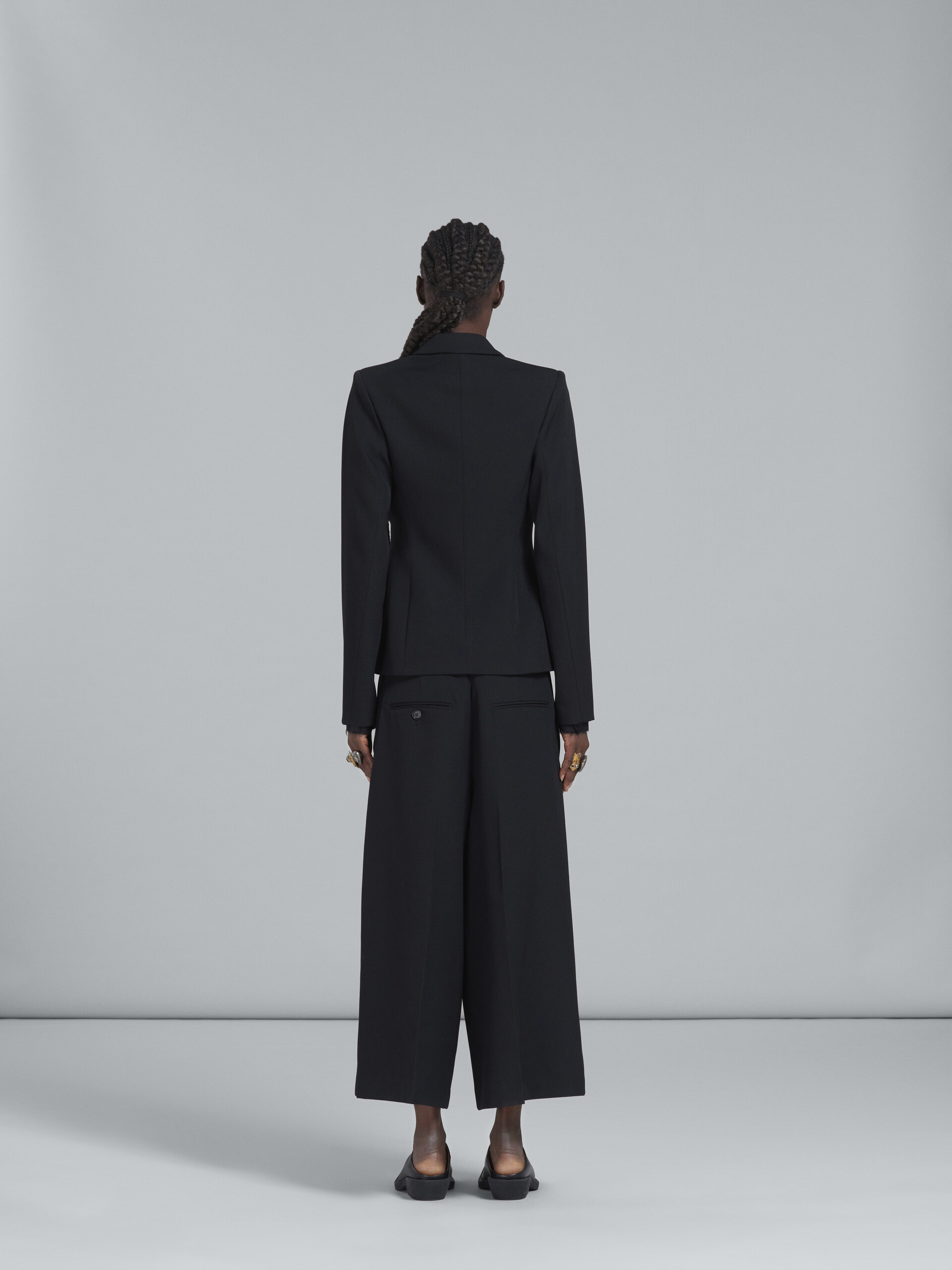 Cropped black wool pants - Pants - Image 3