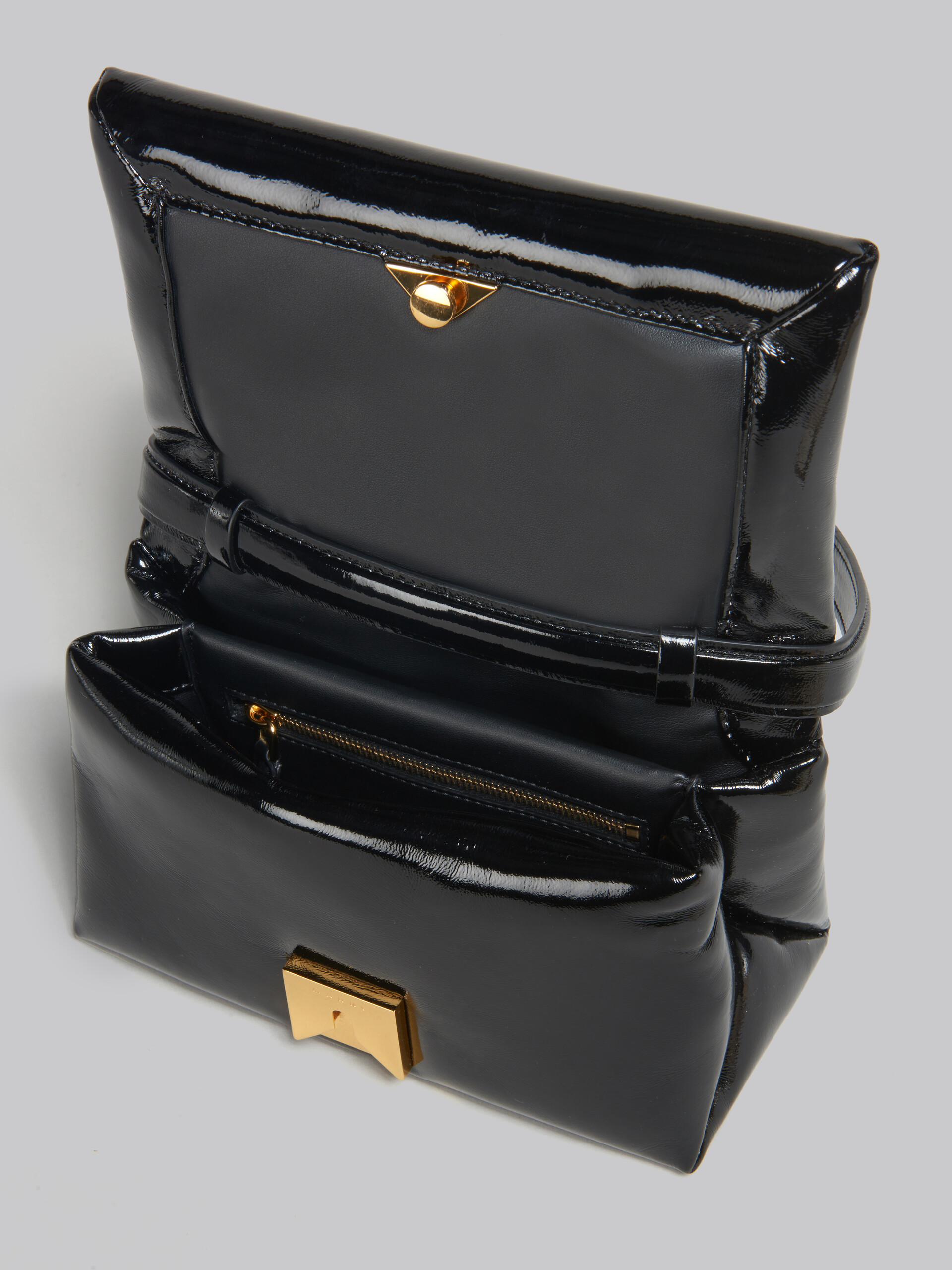 Small grey patent Prisma bag - Shoulder Bags - Image 4